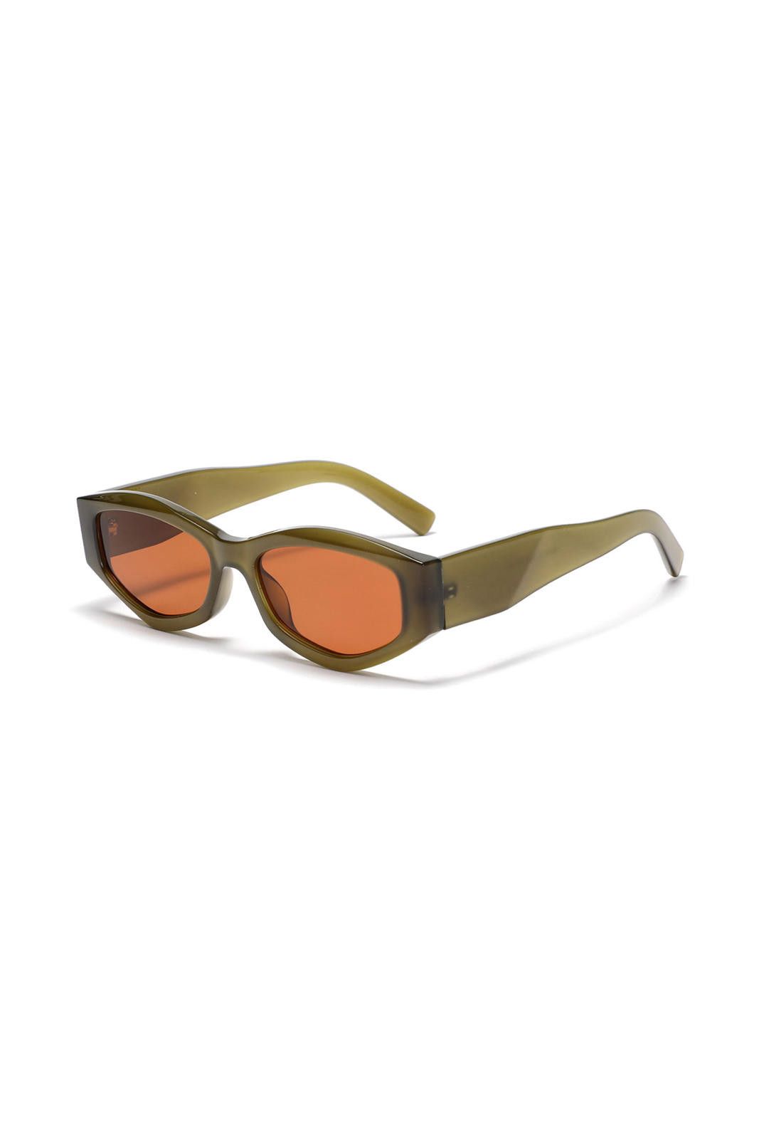 Japanese Brand Y2k Avant Garde Cat Eye Shape Green Sunglasses Unisex OS Size ONE SIZE - 1 Thumbnail