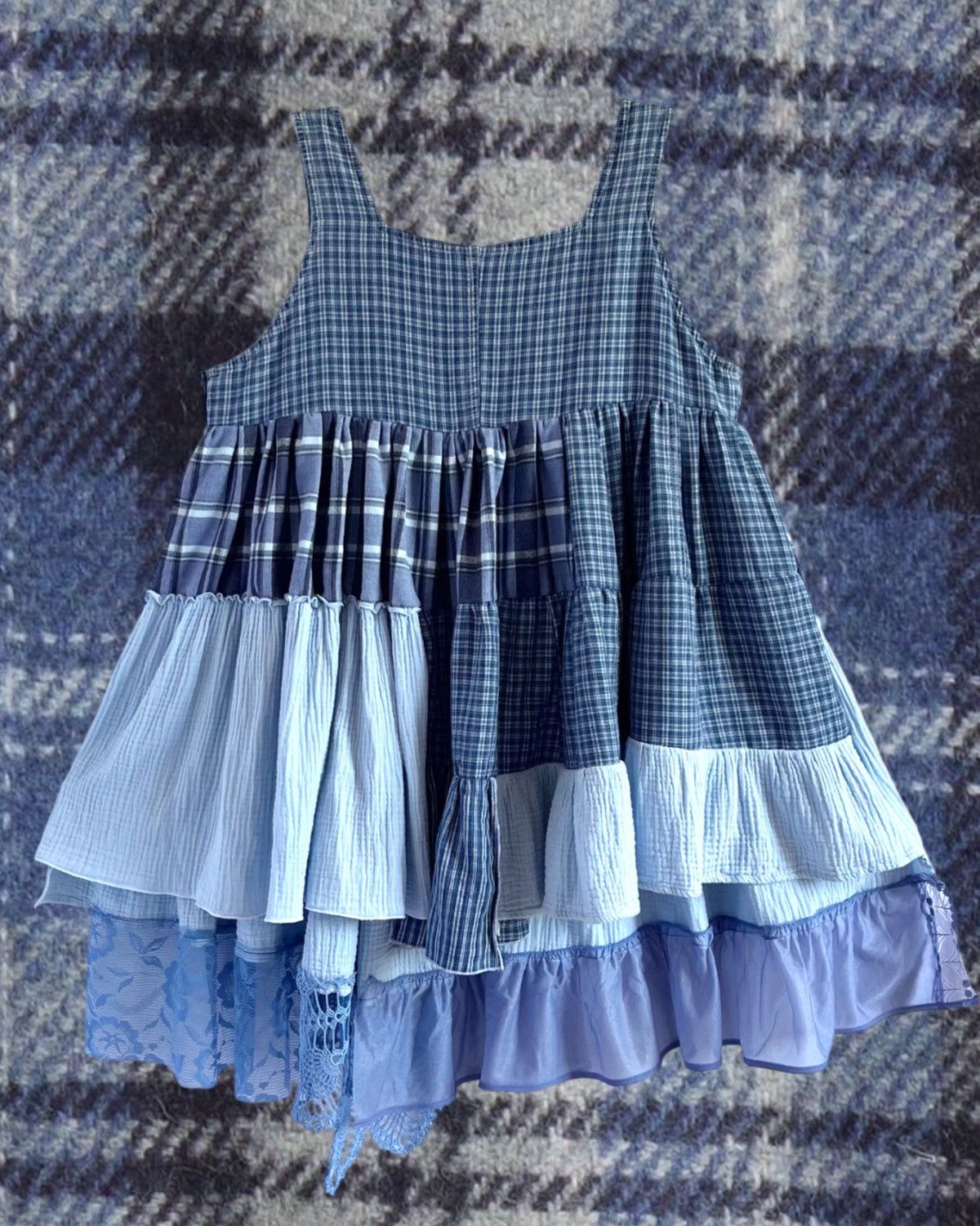 Custommade upcycled ruffle slip dress Size L / US 10 / IT 46 - 2 Thumbnail