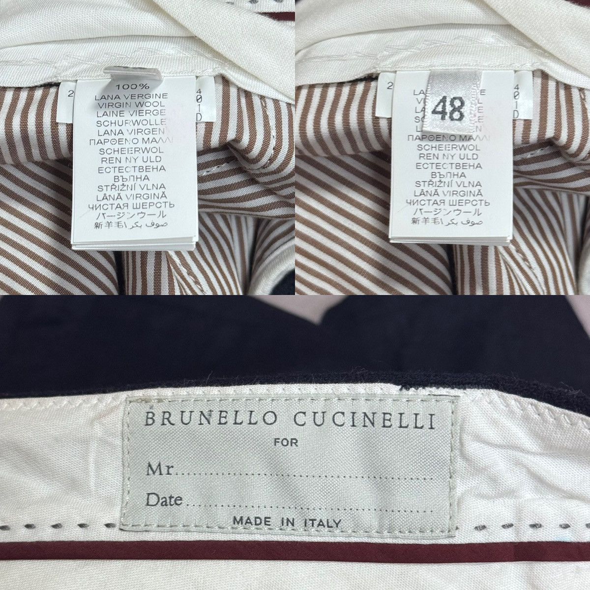 Brunello Cucinelli Brunello Cucinelli Men's Cargo Trouser Wool Navy Size:48 Size US 32 / EU 48 - 5 Thumbnail
