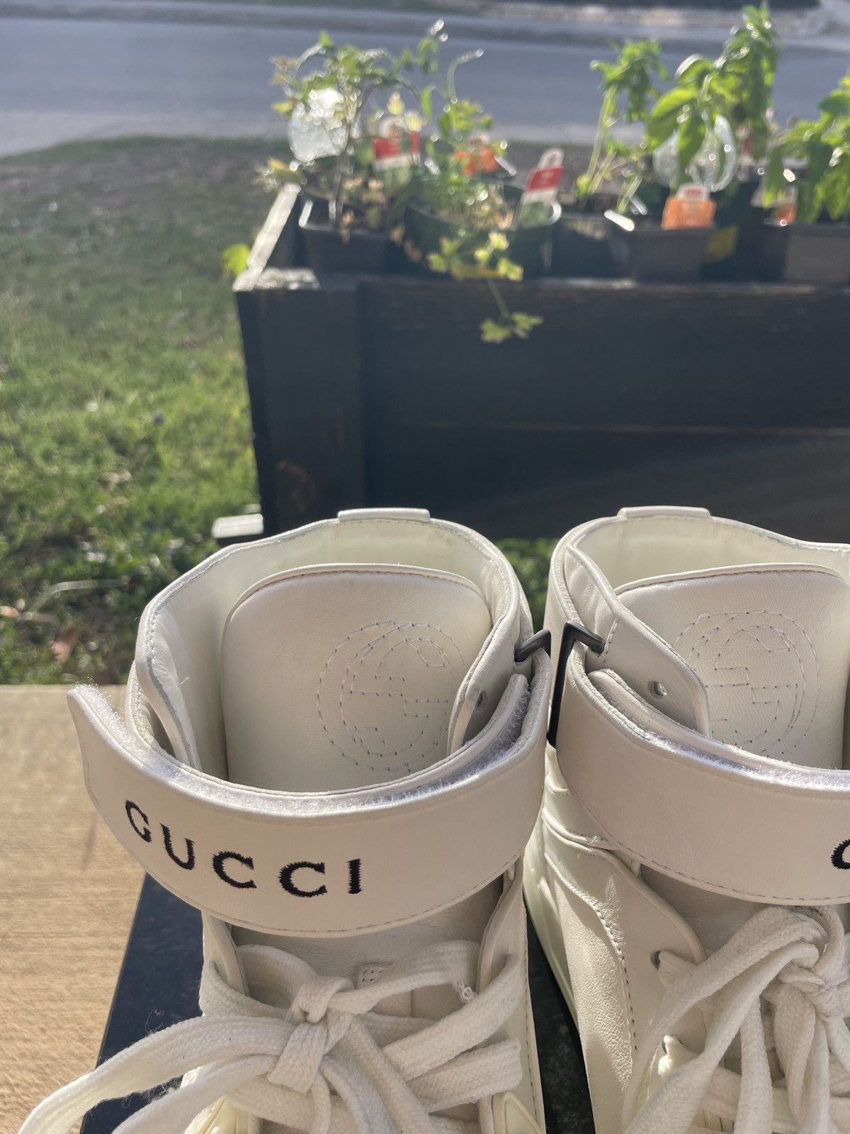 Gucci Miro Soft/Nappa Pantoufle (Bianco Great white) Size US 9.5 / EU 42-43 - 3 Thumbnail