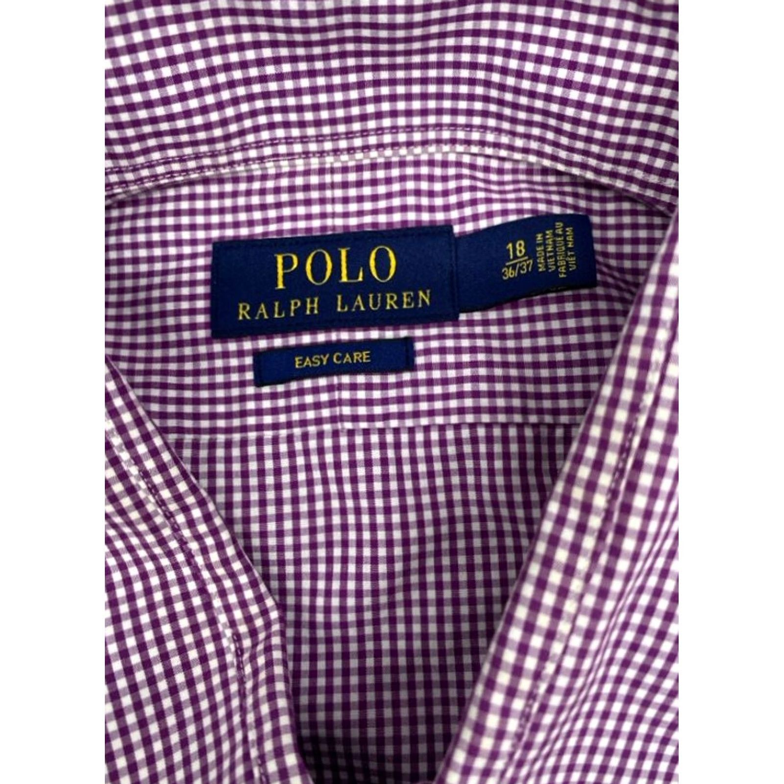 Polo Ralph Lauren Polo Ralph Lauren Shirt Mens 2XL Long Sleeve Button Up Purple White Checkered Size US XXL / EU 58 / 5 - 4 Thumbnail