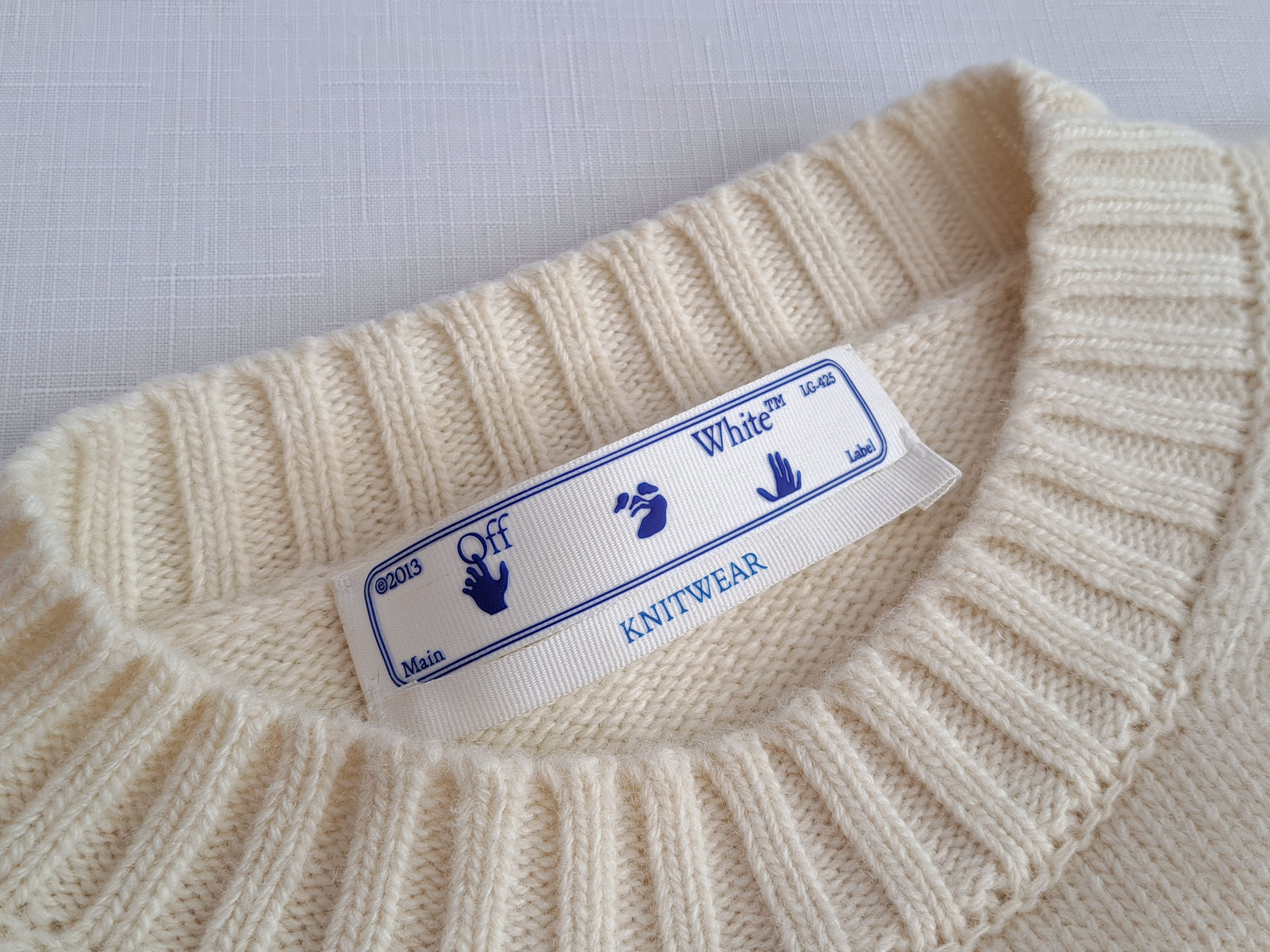 Off-White OFF-WHITE knit color block crewneck wool sweater. Size M. Size US M / EU 48-50 / 2 - 5 Thumbnail