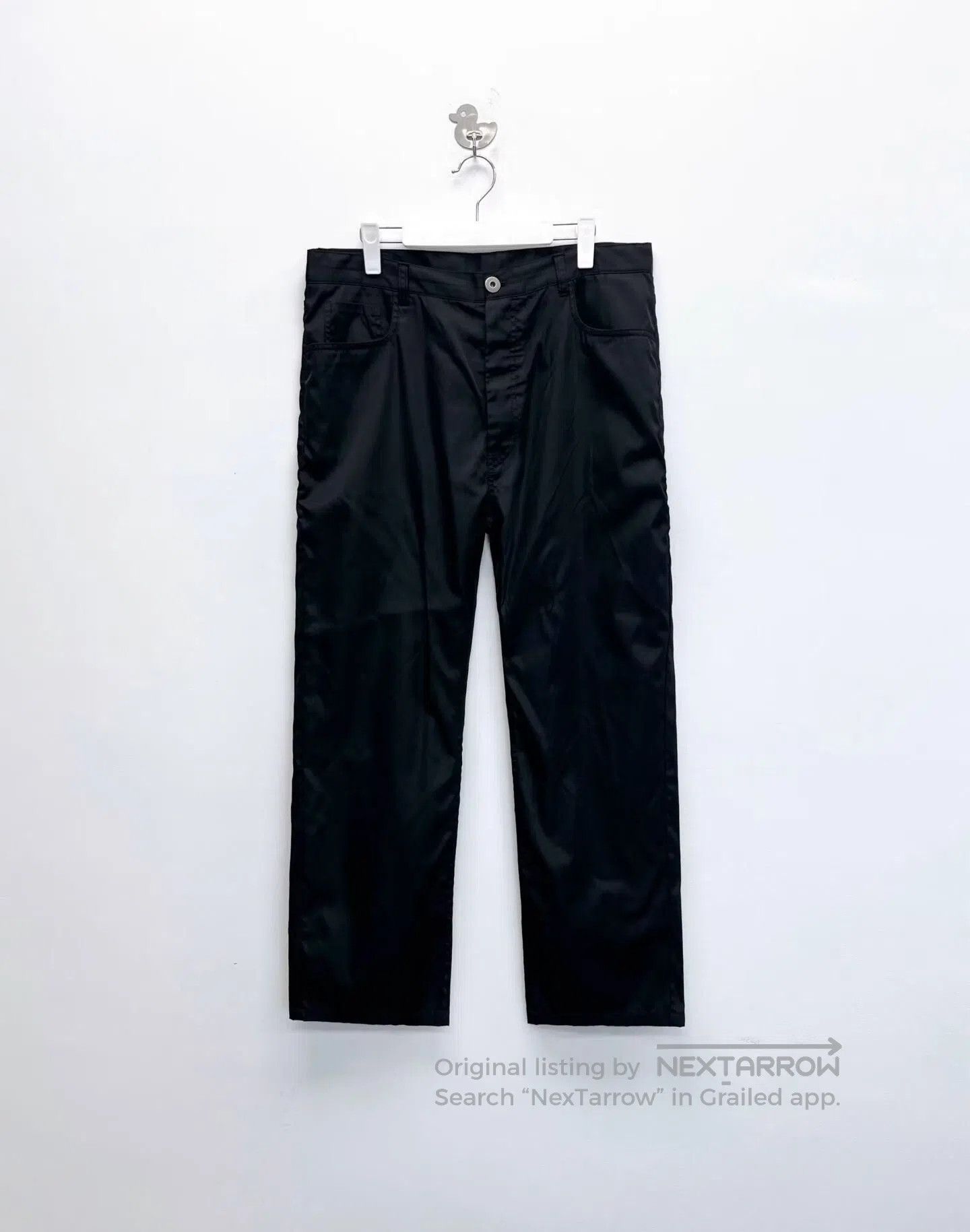 Prada Prada SS22 Black Recycled Nylon Logo Pants. Size US 36 / EU 52 - 1 Thumbnail