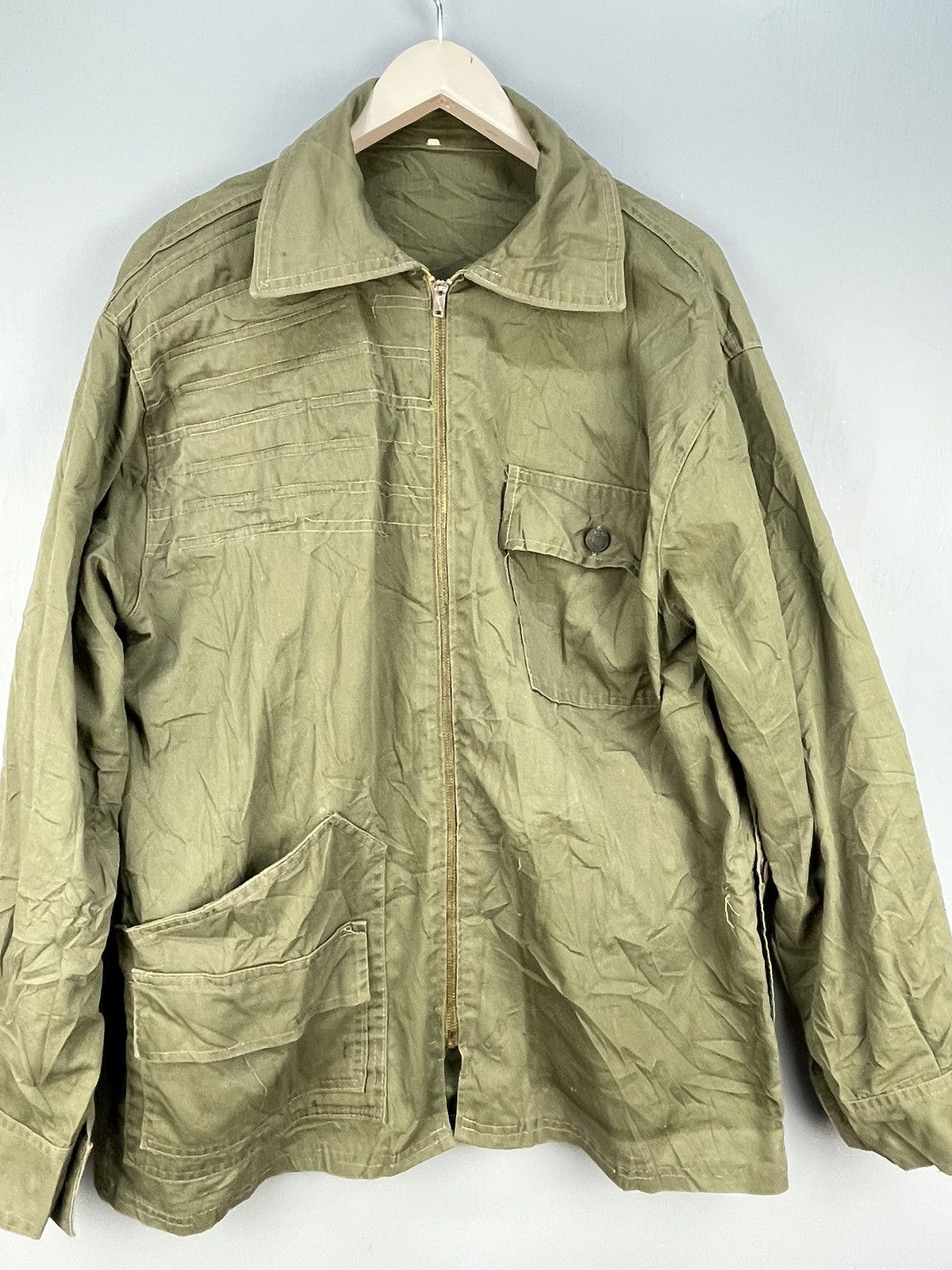 Vintage Vintage 60s Fiordaliso army jacket zip up Size US L / EU 52-54 / 3 - 3 Thumbnail