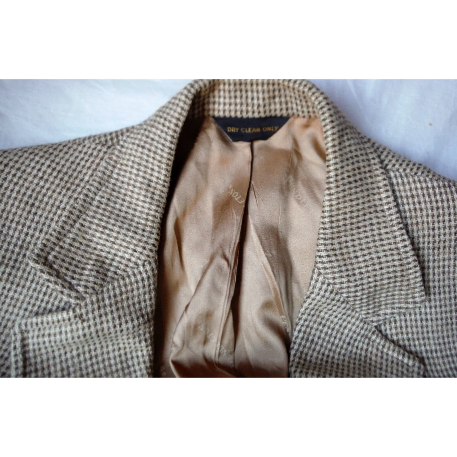 Pendleton VINTAGE Pendleton Houndstooth Virgin Wool 2 Button Mens Blazer Jacket 40 Size 40R - 5 Thumbnail
