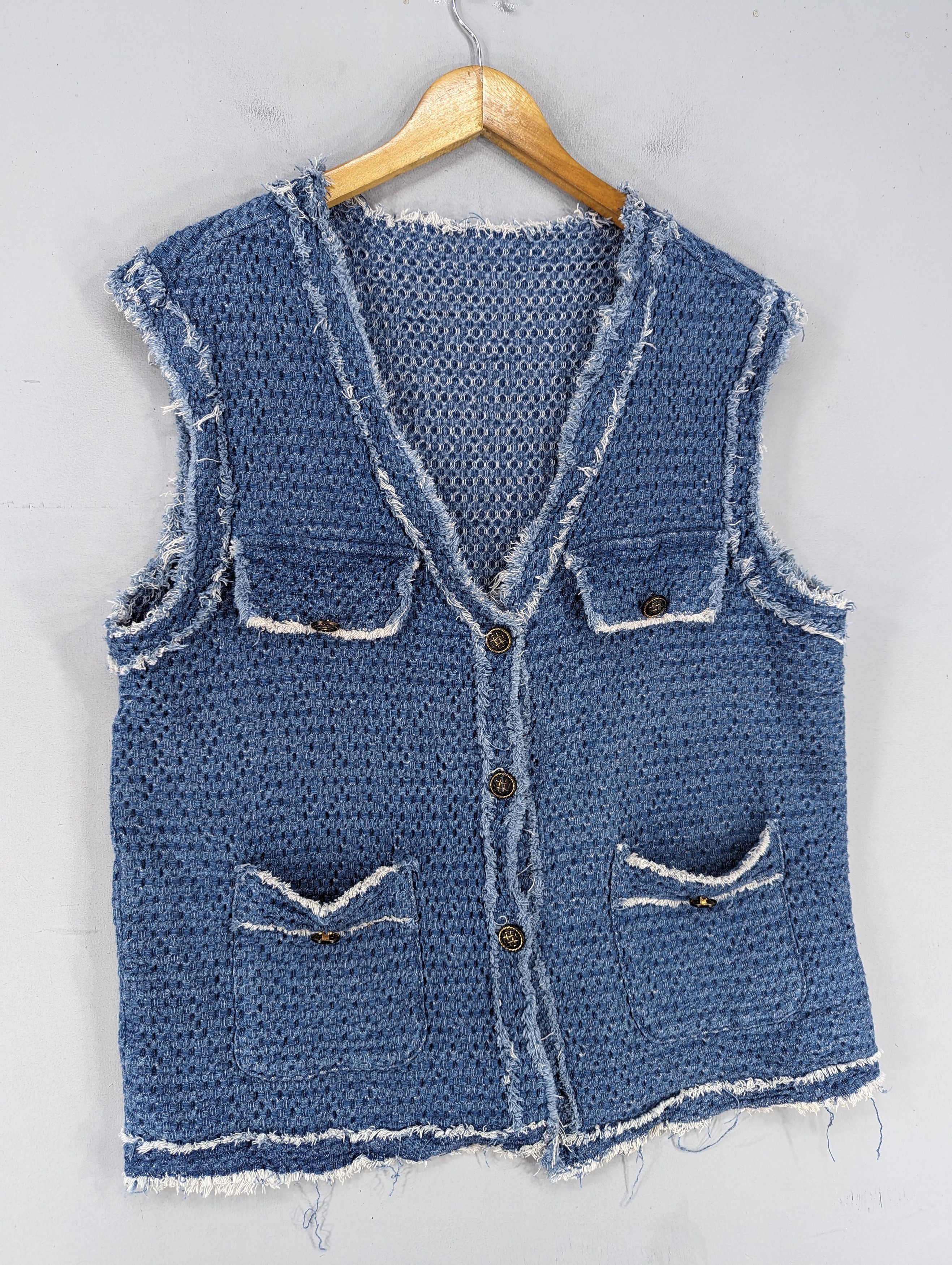 Japanese Brand Dazy Denim Style Sleeveless Vest Jacket Size XL / US 12-14 / IT 48-50 - 4 Thumbnail