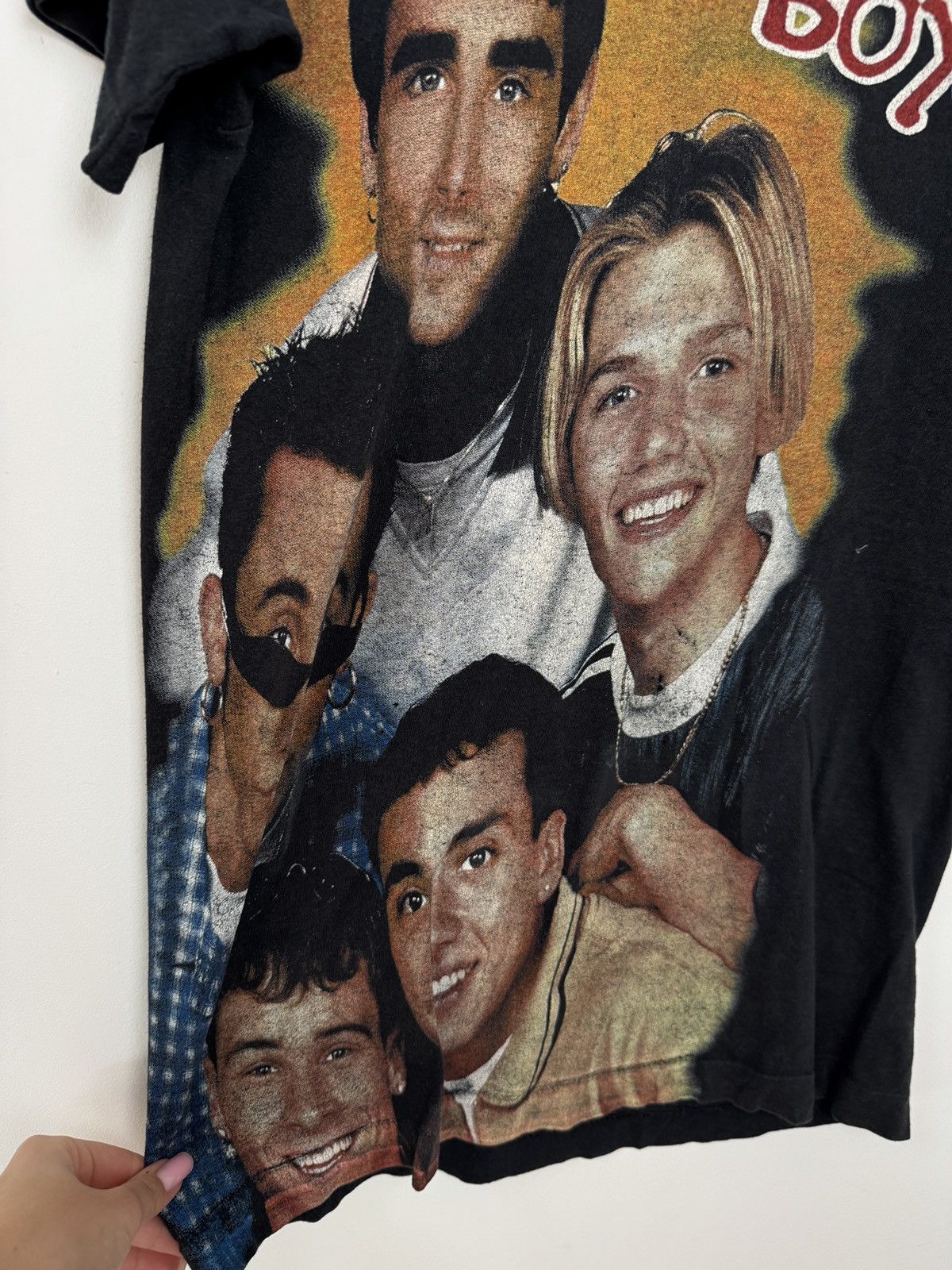Band Tees × Vintage Vintage 90's Back Street Boys Over Print T-Shirt Size US S / EU 44-46 / 1 - 3 Thumbnail