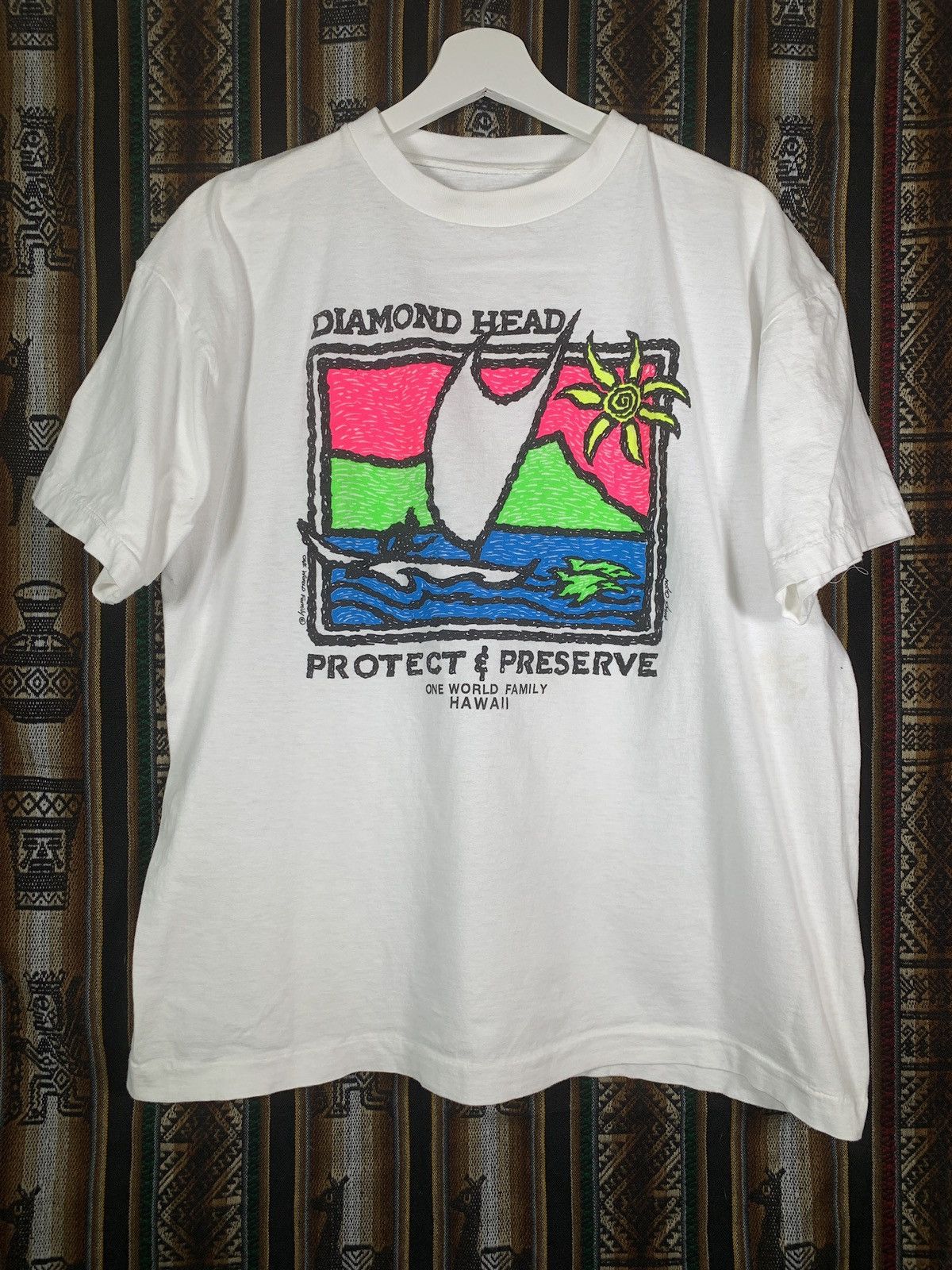 Vintage Vintage Hawaii Diamond Head Park Surf T Shirt USA Size US L / EU 52-54 / 3 - 1 Thumbnail