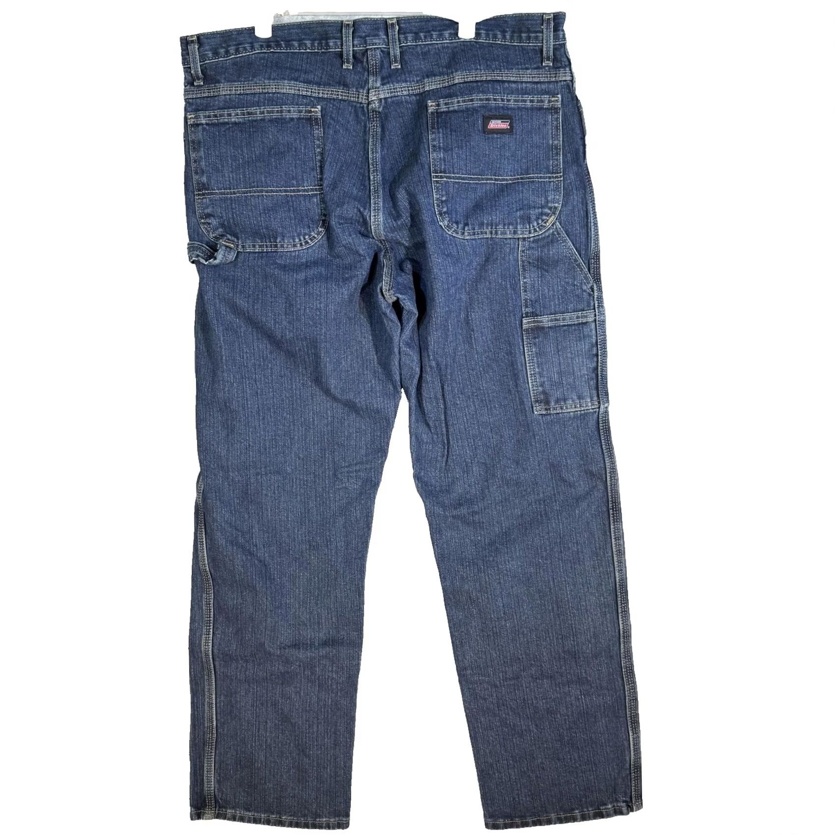Dickies Dickies Jeans Mens 38x32 Blue Carpenter Workwear Hammer Loop Utility Denim Work Shirts? Size US 38 / EU 54 - 2 Thumbnail