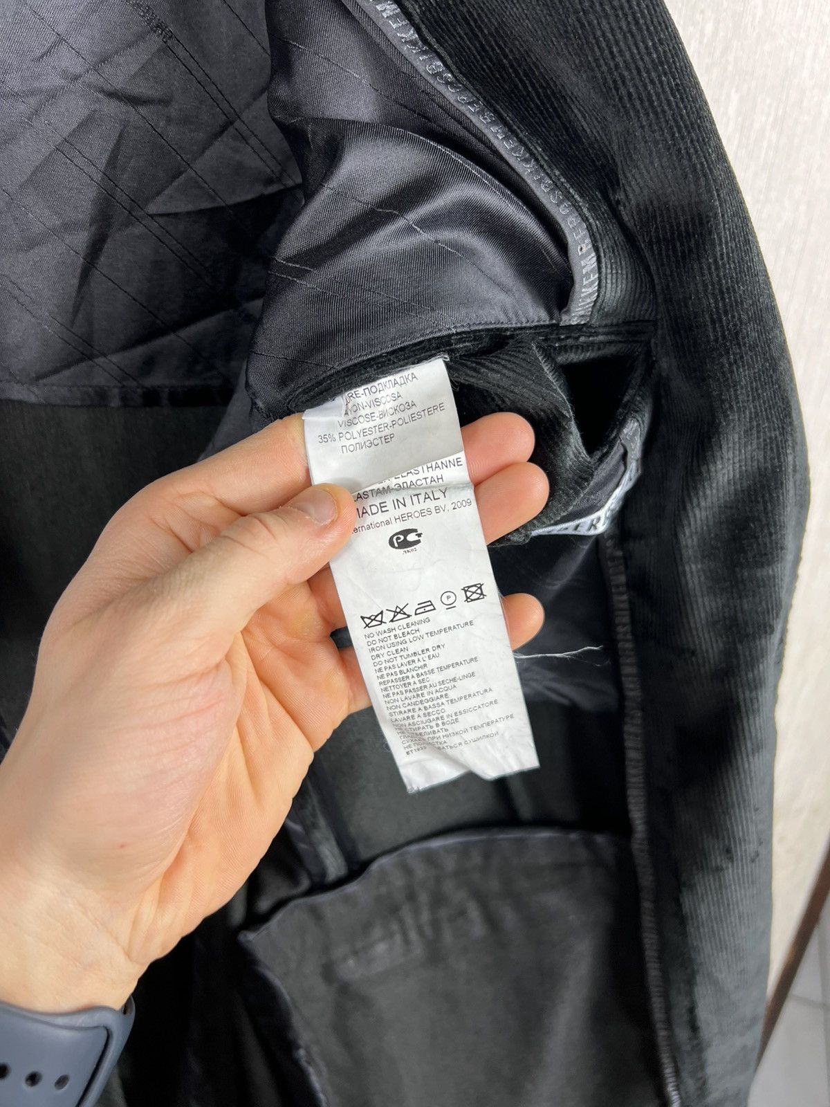 Dirk Bikkembergs Archive Dirk Bikkembergs corduroy black blazer jacket pocket Size US L / EU 52-54 / 3 - 21 Thumbnail