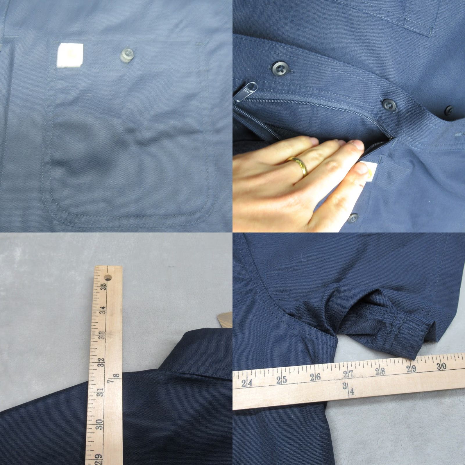 Carhartt VINTAGE Carhartt Shirt Mens Blue Short Sleeve Button Up Relaxed Pockets LOGO NWT Size US XL / EU 56 / 4 - 9 Thumbnail
