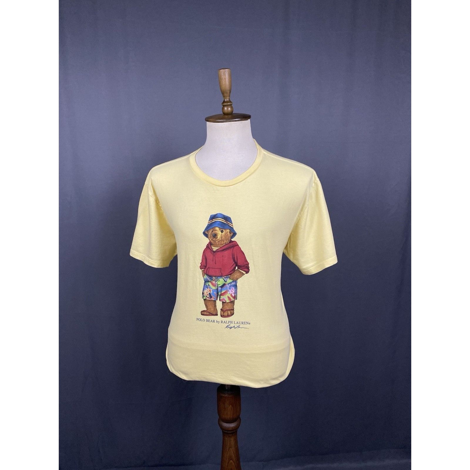 Polo Ralph Lauren Polo Ralph Lauren Bear Vintage Big Logo Men's Yellow T-Shirt Size US XL / EU 56 / 4 - 4 Thumbnail
