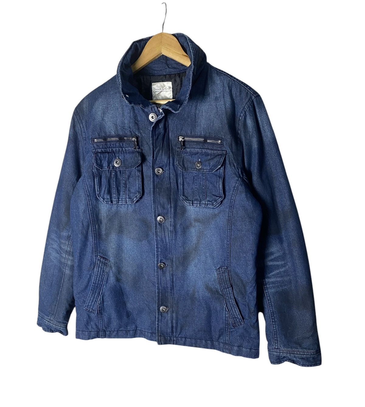 Japanese Brand Growth Of Grail Style Bule Denim Jacket Size US XL / EU 56 / 4 - 2 Thumbnail