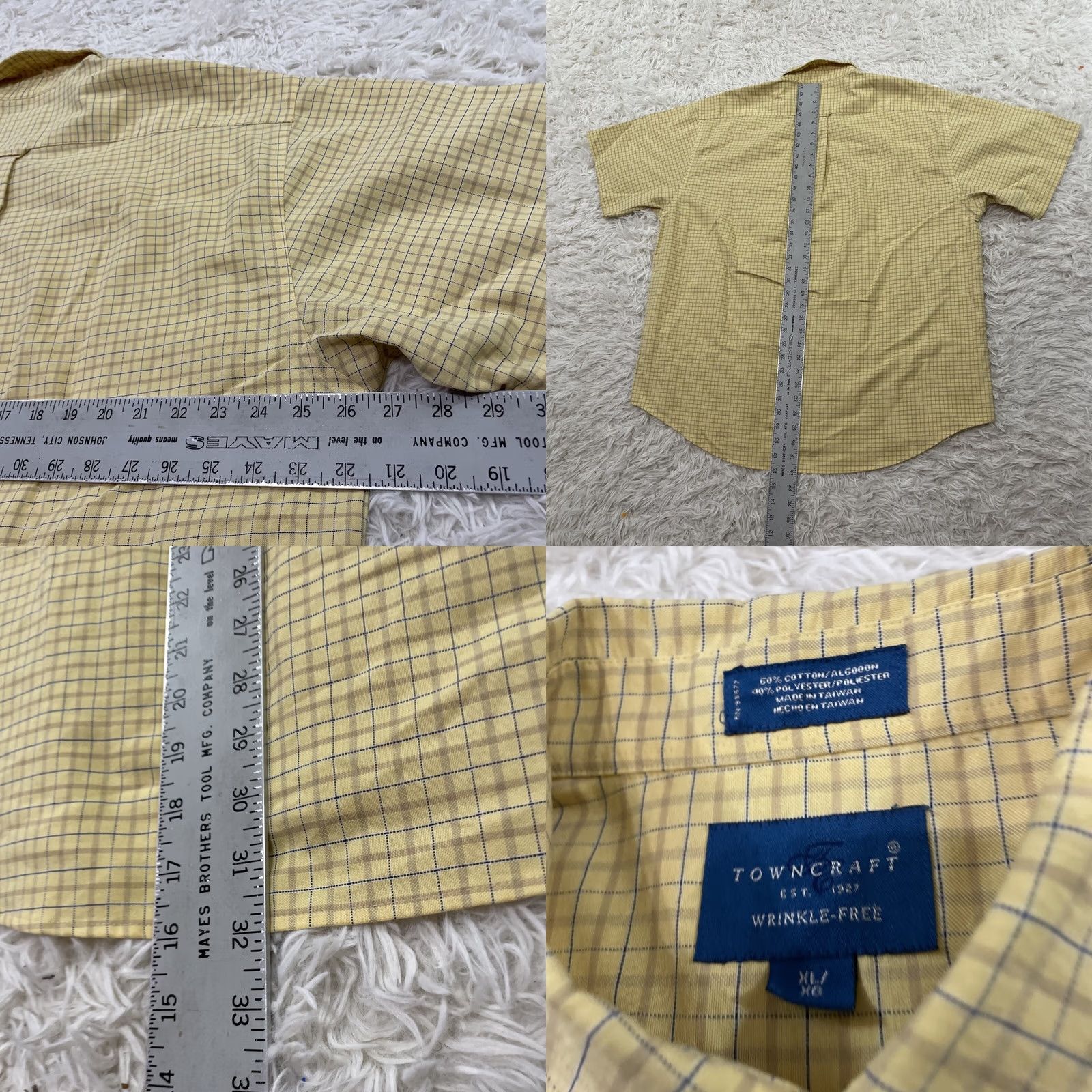 Etro TOWNCRAFT Shirt Men XL Yellow Brown Plaid Retro Oxford Grandpa VTG 90s Button Size US XL / EU 56 / 4 - 8 Thumbnail