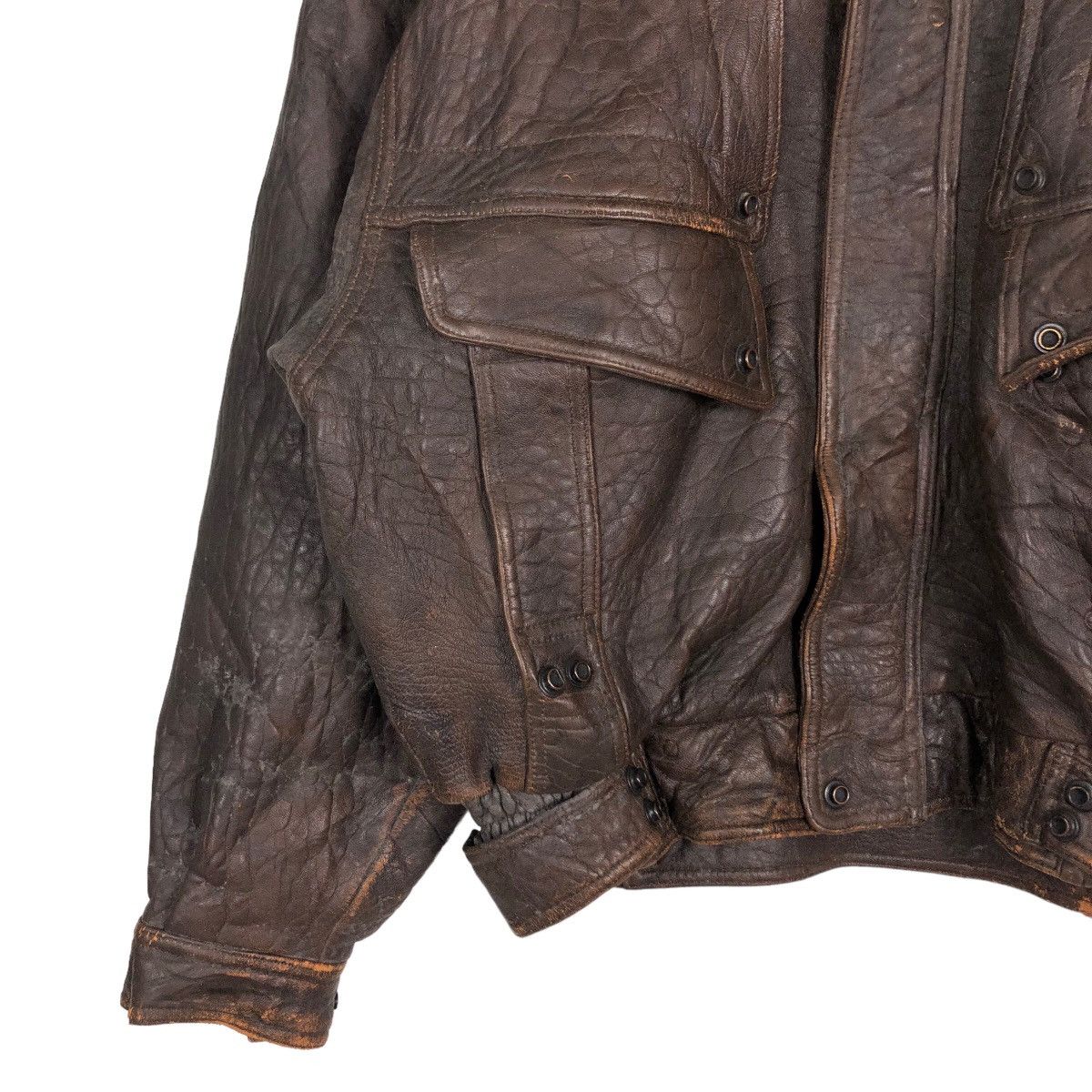 Japanese Brand 🔥Vtg Leather Jacket Wind Armor Mink Fur Collar Issey Miyake Size US L / EU 52-54 / 3 - 4 Thumbnail