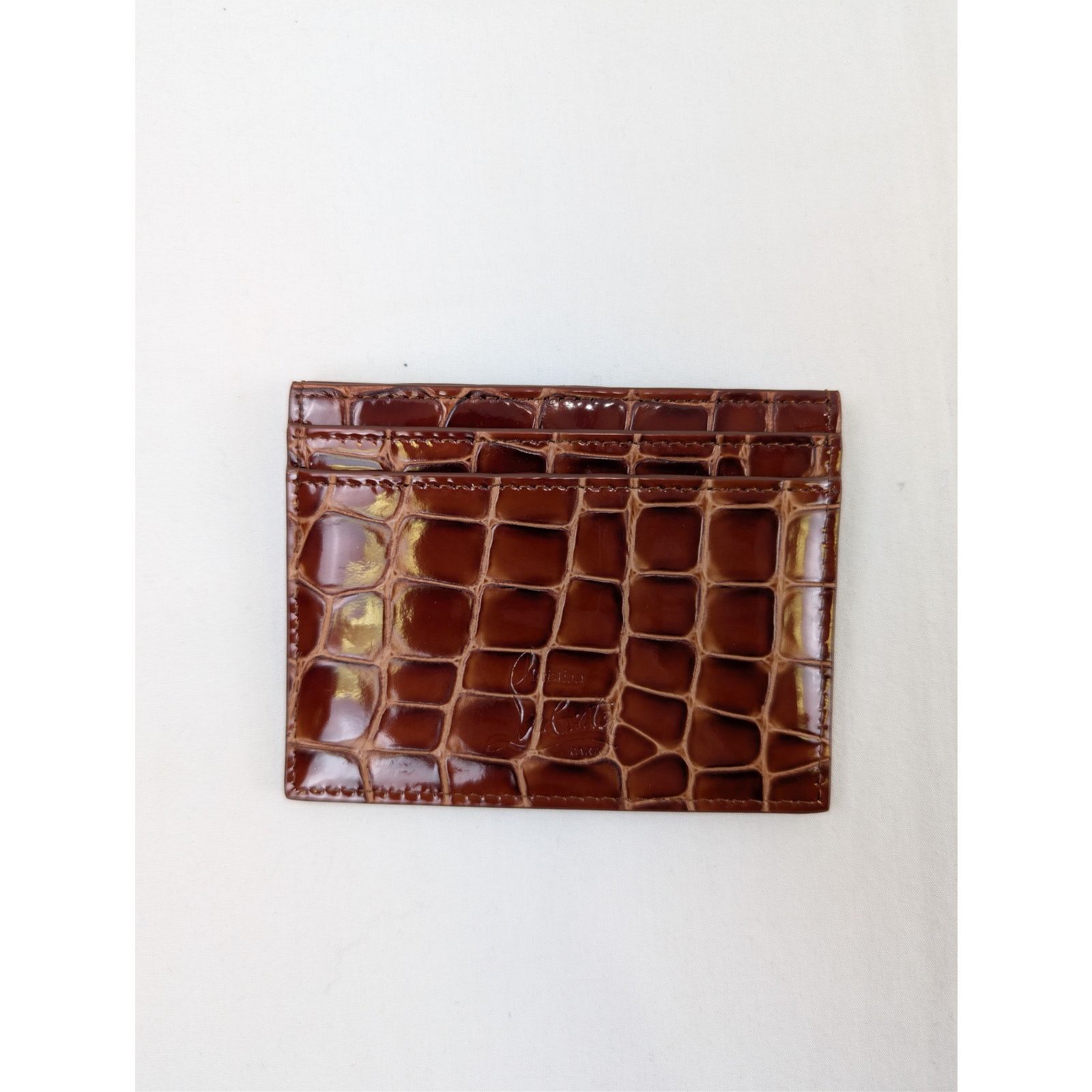 Christian Louboutin o1rshd1 Q:2 / croc-embossed leather card case Card Holder Size ONE SIZE - 5 Thumbnail
