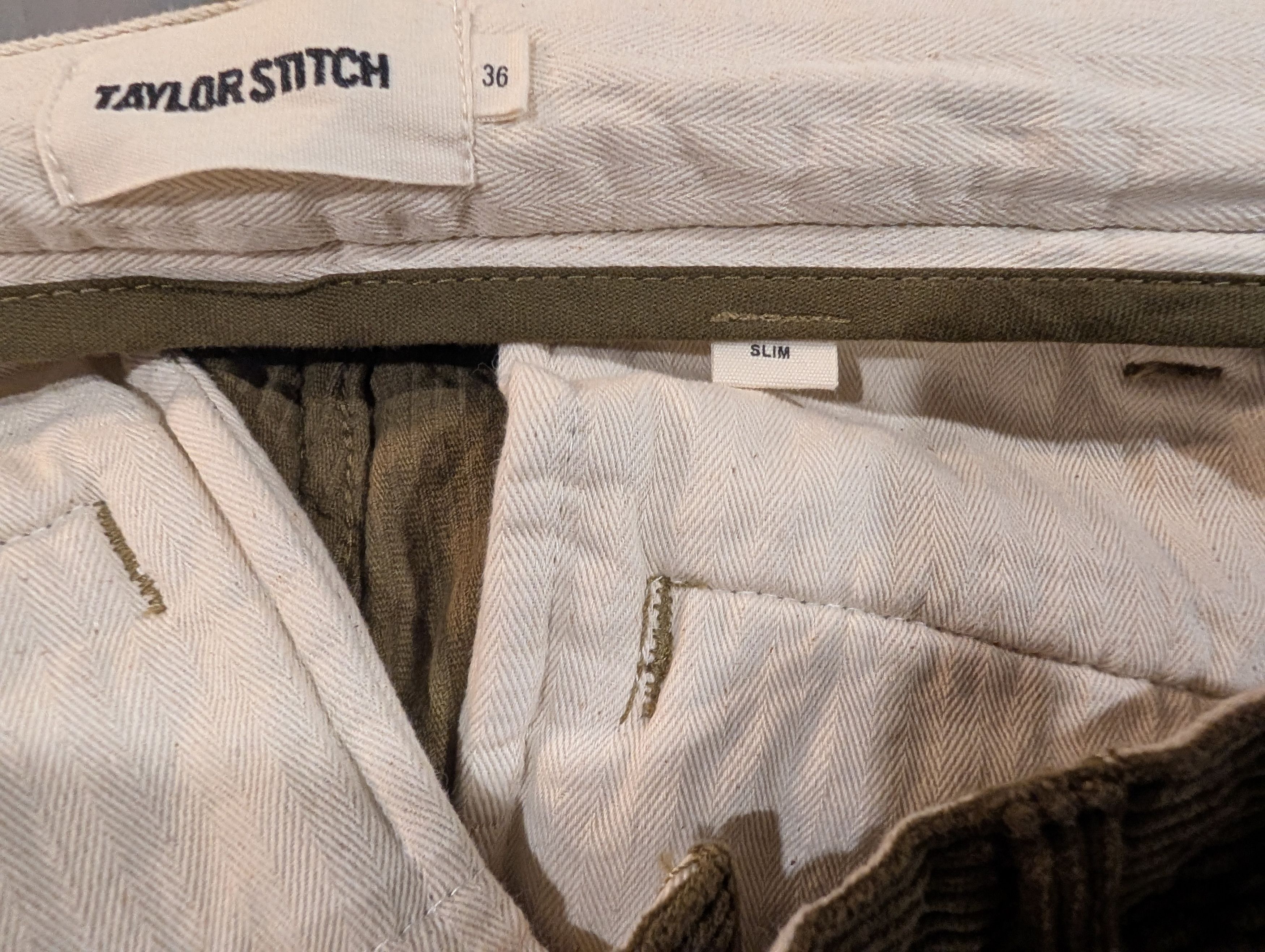 Taylor Stitch The Taylor Stitch Slim Foundation Pant in Olive Cord Size US 38 / EU 54 - 4 Thumbnail