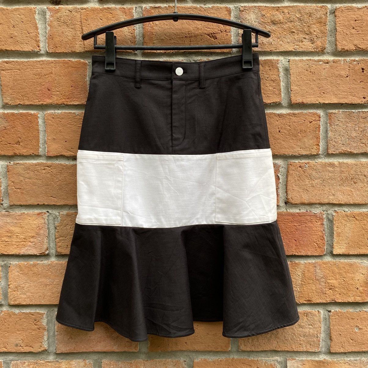 Tsumori Chisato TSUMORI CHISATO Black and White Panel Flare Skirt Size 29" - 9 Thumbnail