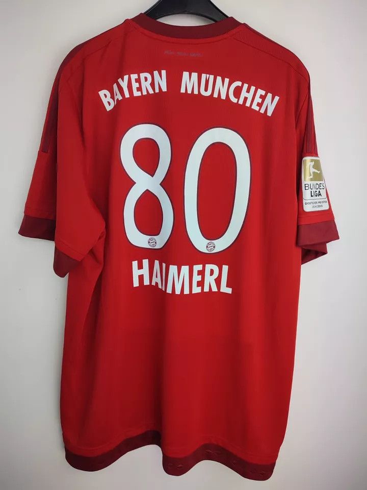 Adidas FC Bayern Munich Munchen 2015/16 #80 Haimerl FOOTBALL SHIRT Size US XXL / EU 58 / 5 - 18 Thumbnail
