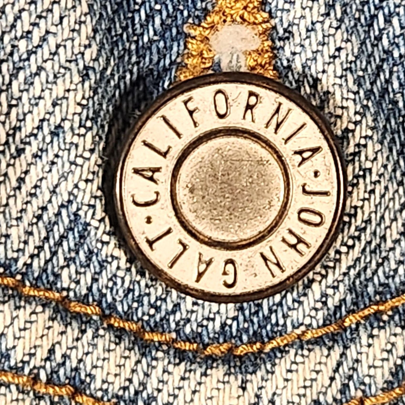 Denime VINTAGE John Galt Denim Jacket Womens Small Blue Trucker Corduroy Collar Size S / US 4 / IT 40 - 2 Thumbnail