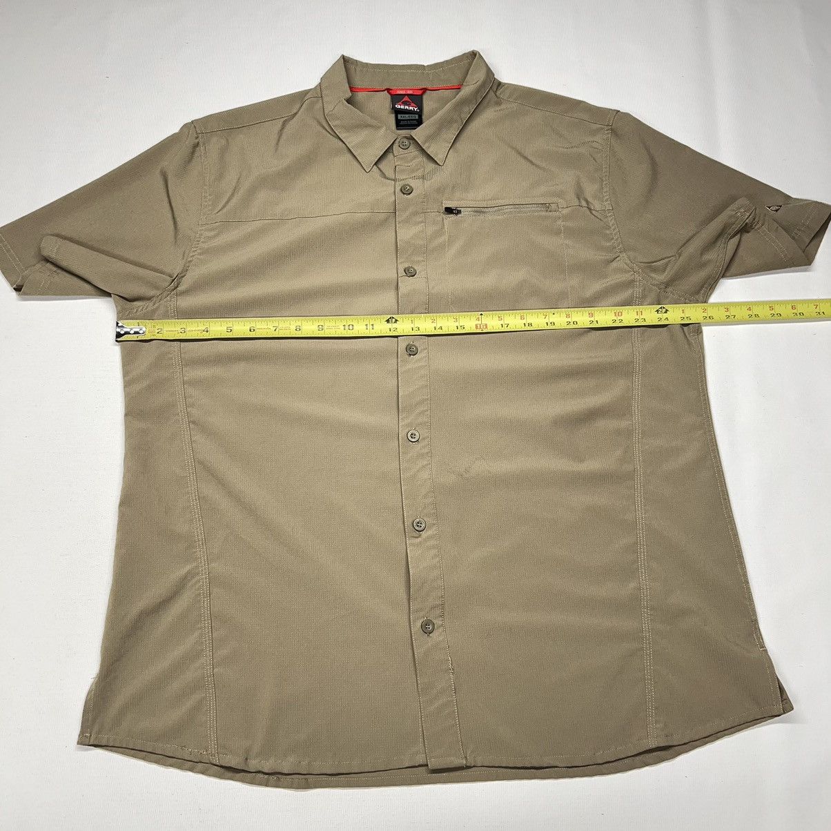 Other Gerry Button Up Shirt Woven Zip Chest Pocket Beige Hiking Size US XXL / EU 58 / 5 - 18 Thumbnail