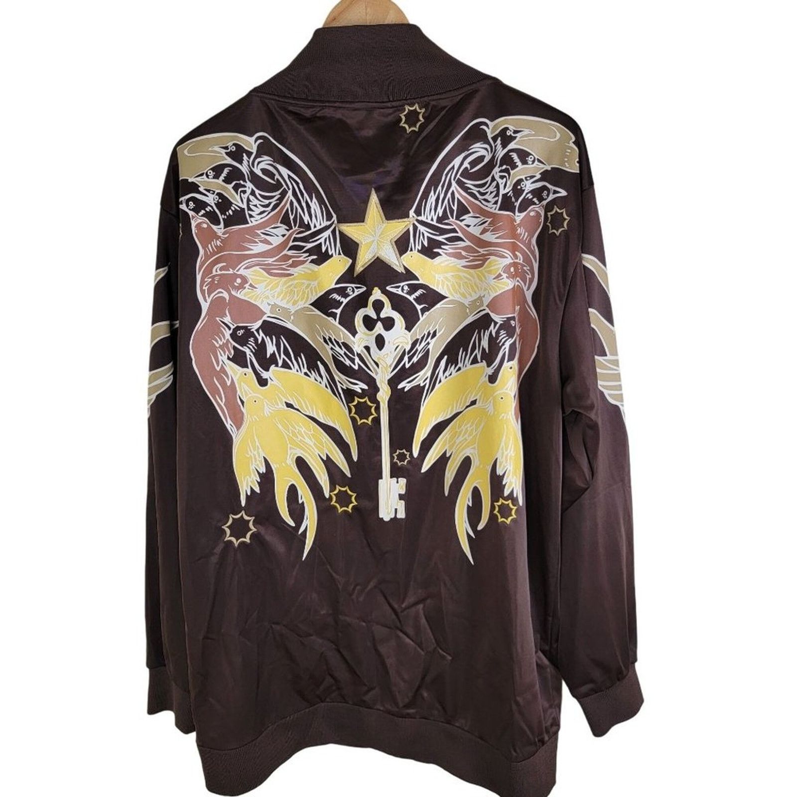 Other Jinzu Y2K Birds Key Graphic Art Embroidered Bomber Jacket Size US XXL / EU 58 / 5 - 1 Thumbnail