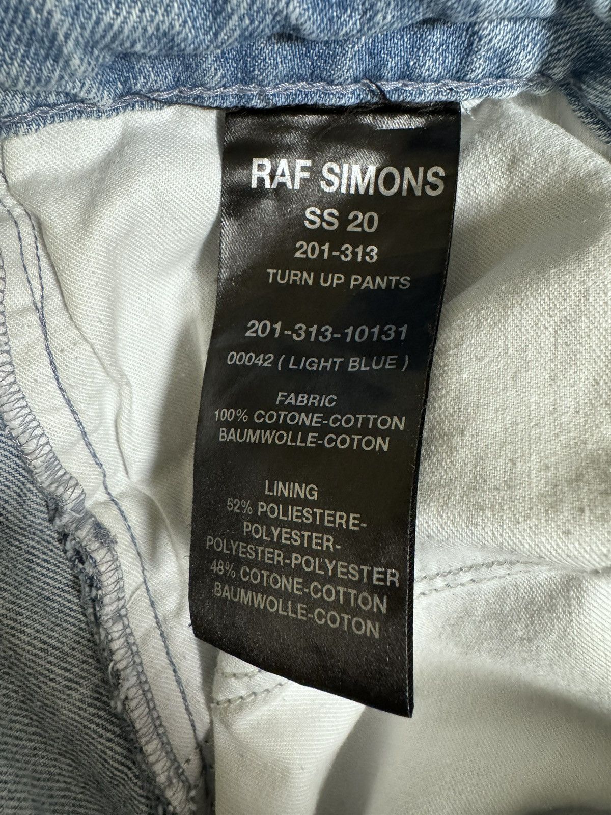 Raf Simons × Raf by Raf Simons RAF SIMONS Blue Turn Up Jeans Size US 34 / EU 50 - 11 Thumbnail