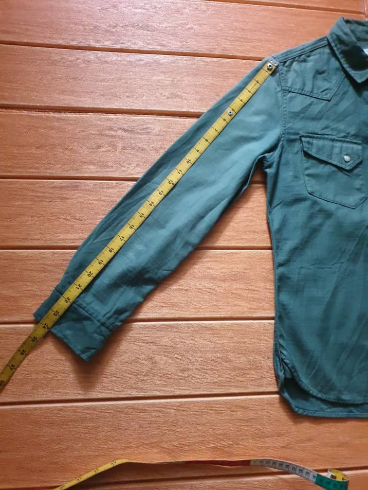 Japanese Brand 💥Stooge & Co Union Made green colour Western shirt Size US S / EU 44-46 / 1 - 11 Thumbnail