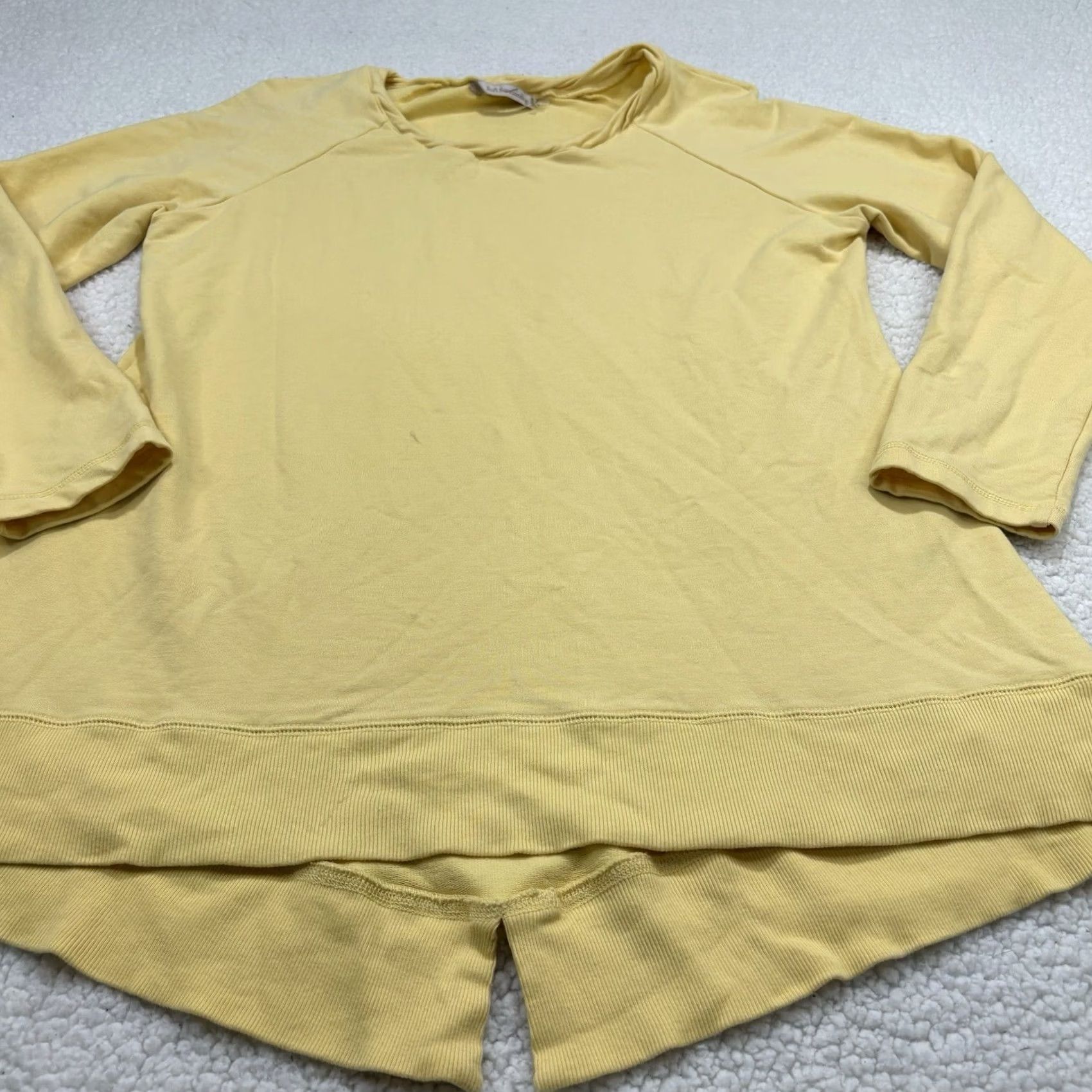Soft Surroundings Soft Surroundings Women's Long Sleeve Tunic Sweater Yellow Knit Casual Pullover Size L Size L / US 10 / IT 46 - 2 Thumbnail