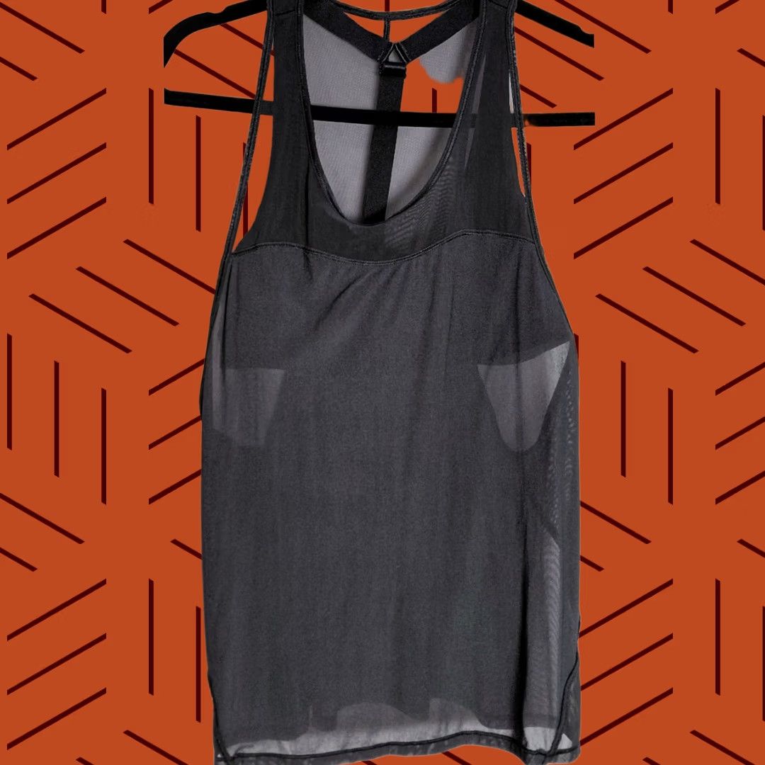 Lululemon Lululemon Sheer Black Tank Top Solid Sleeveless Women Size 8 Size M / US 6-8 / IT 42-44 - 1 Thumbnail