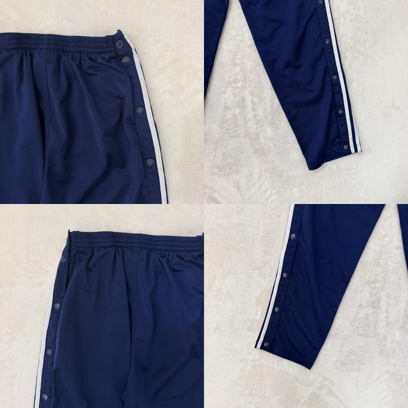 Adidas Adidas Track Pants Mens Medium 30x30 Blue 3 Stripe Tearaway Zip Pocket Pockets Side Stripe KnIT Knit Elastic Waist Tapered Regular Pants Mens Size US 31 - 8 Thumbnail