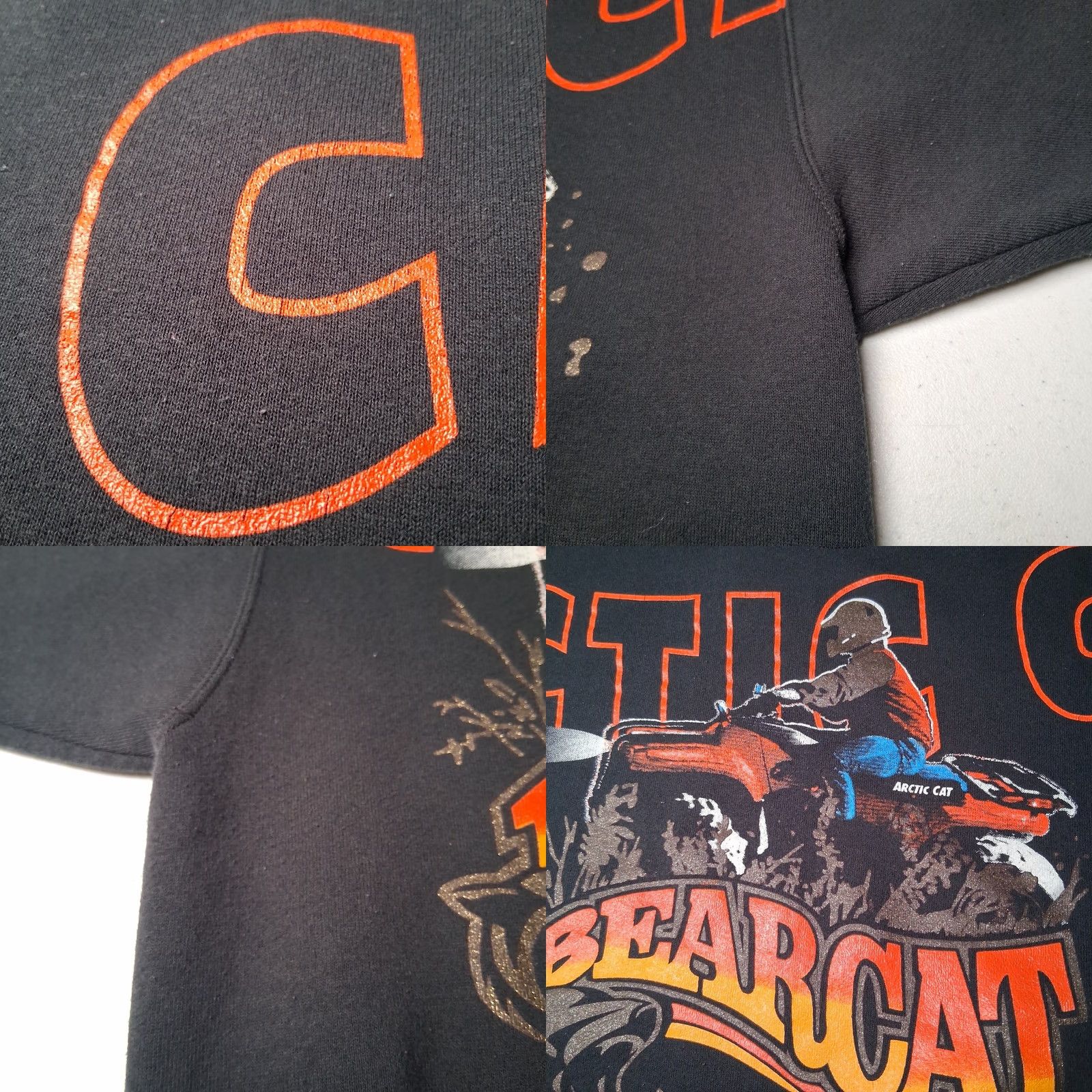 Fruit Of The Loom VINTAGE Arctic Cat Bearcat Sweatshirt Large Glitter Graphic ATV Crewneck USA Men L Black | 90s Fruit of the Loom Graphic Sweatshirt Size US L / EU 52-54 / 3 - 10 Thumbnail
