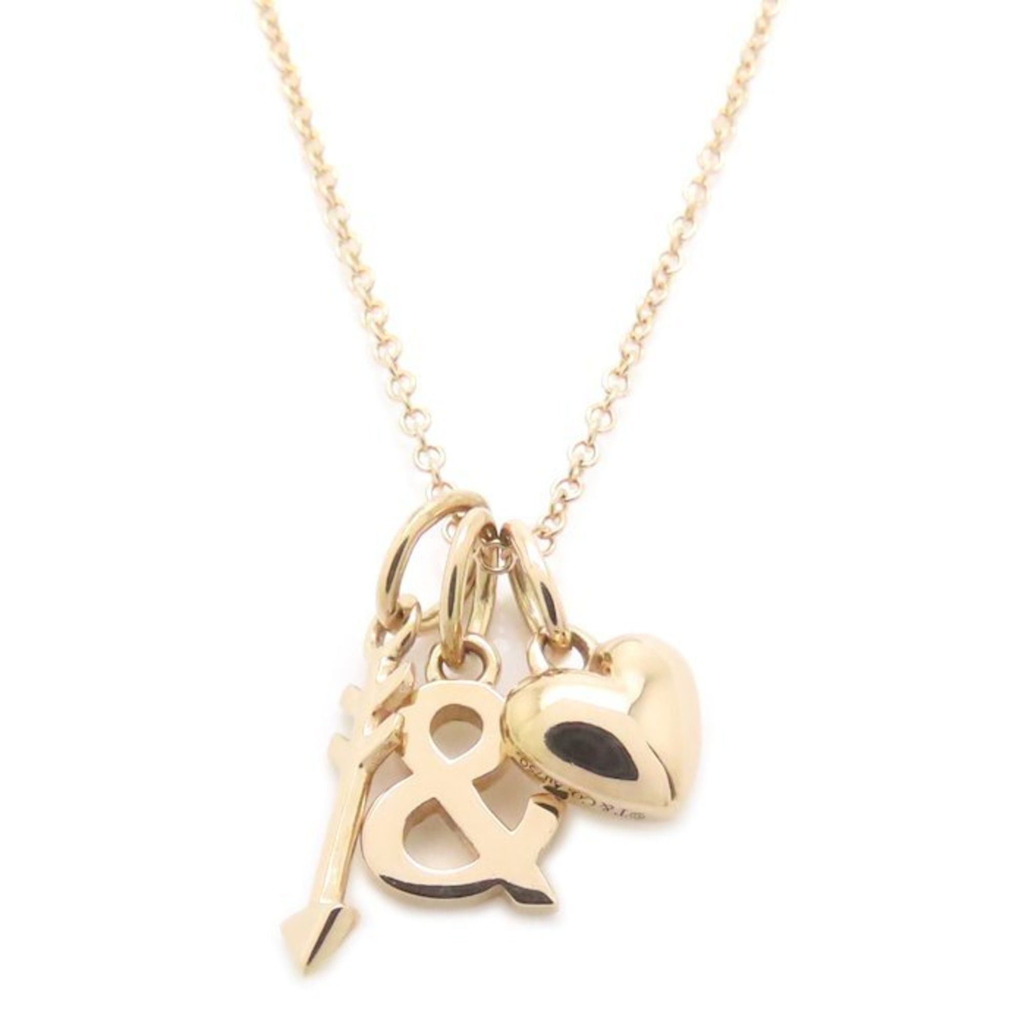 Tiffany & Co. TIFFANY & Co. Tiffany Heart Arrow Charm Necklace, 18KPG, Women's, 294801 Size ONE SIZE - 1 Thumbnail