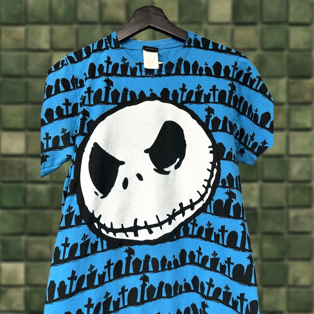 Disney Disney The Nightmare Before Christmas Jack Skellington Face AOP Shirt Small Blue Movie 2000s Y2K Unisex Adults Size US S / EU 44-46 / 1 - 1 Thumbnail