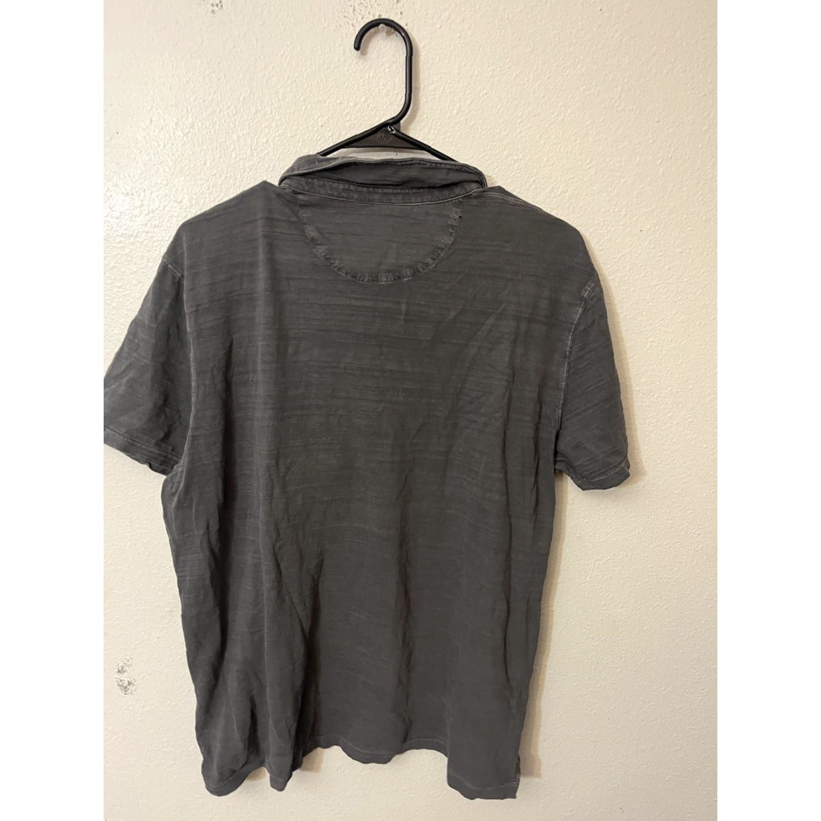 Lucky Brand Lucky Brand Polo Shirt Gray Short Sleeve Mens XL Collared Pocket Shirt - Good Luck & Fortune 90s/Vintage Inspired Size US XL / EU 56 / 4 - 2 Thumbnail