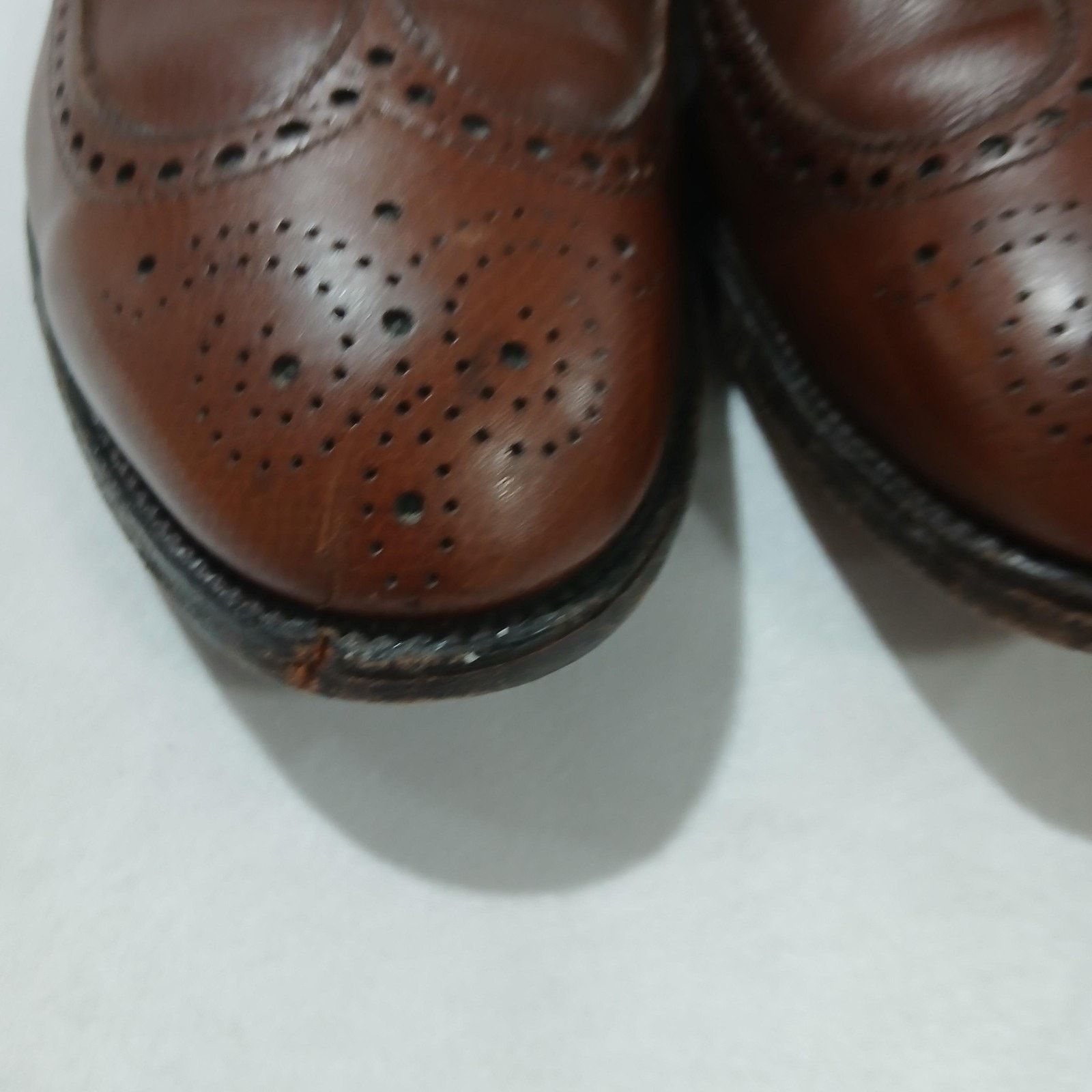 Alden Alden Mens 13 AA/B Brown Leather Longwing Blucher Wingtip Size US 13 / EU 46 - 9 Thumbnail