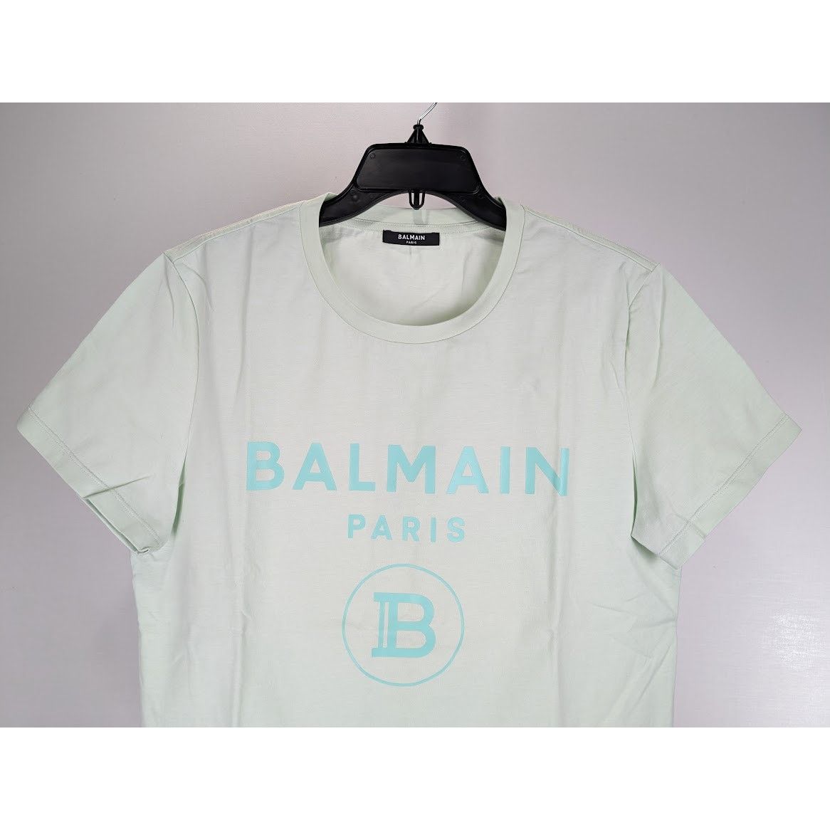 Balmain o1rshd1 Q:2 / B-Logo T-Shirt in Light Mint Green Size US M / EU 48-50 / 2 - 5 Thumbnail