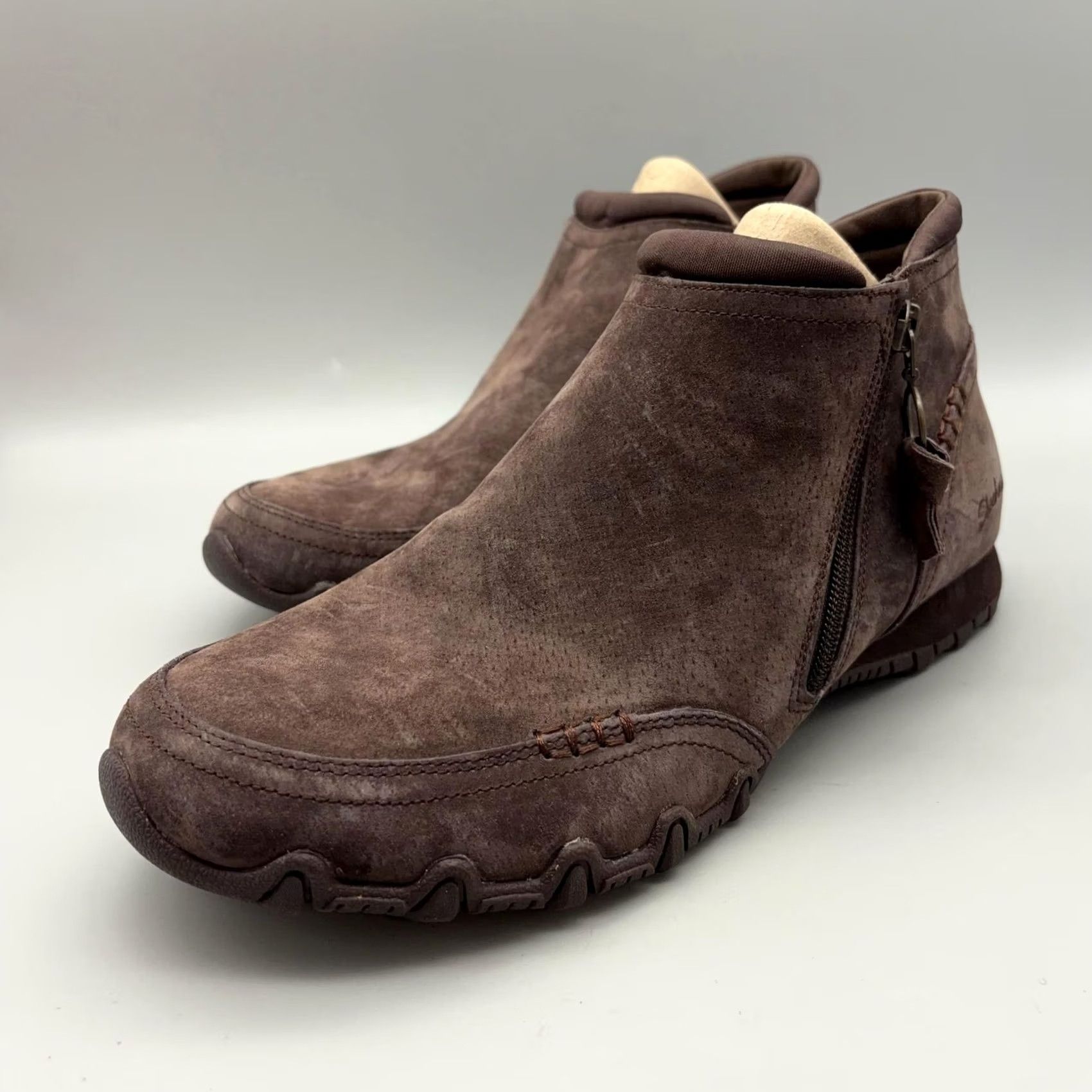 SKECHERS Skechers Boots Womens US 11 Brown Relaxed Fit Ankle Wedge Booties SN 49590 Size US 11 / IT 41 - 3 Thumbnail