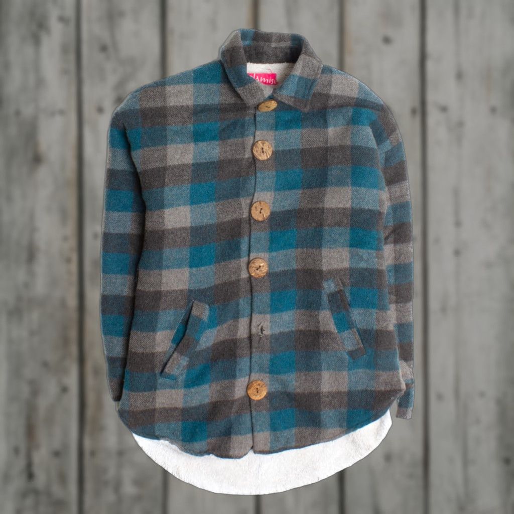 Vintage VINTAGE Nolamis Kid's Blue Flannel Jacket Small 2000s Checkered Plaid Size US S / EU 44-46 / 1 - 1 Thumbnail
