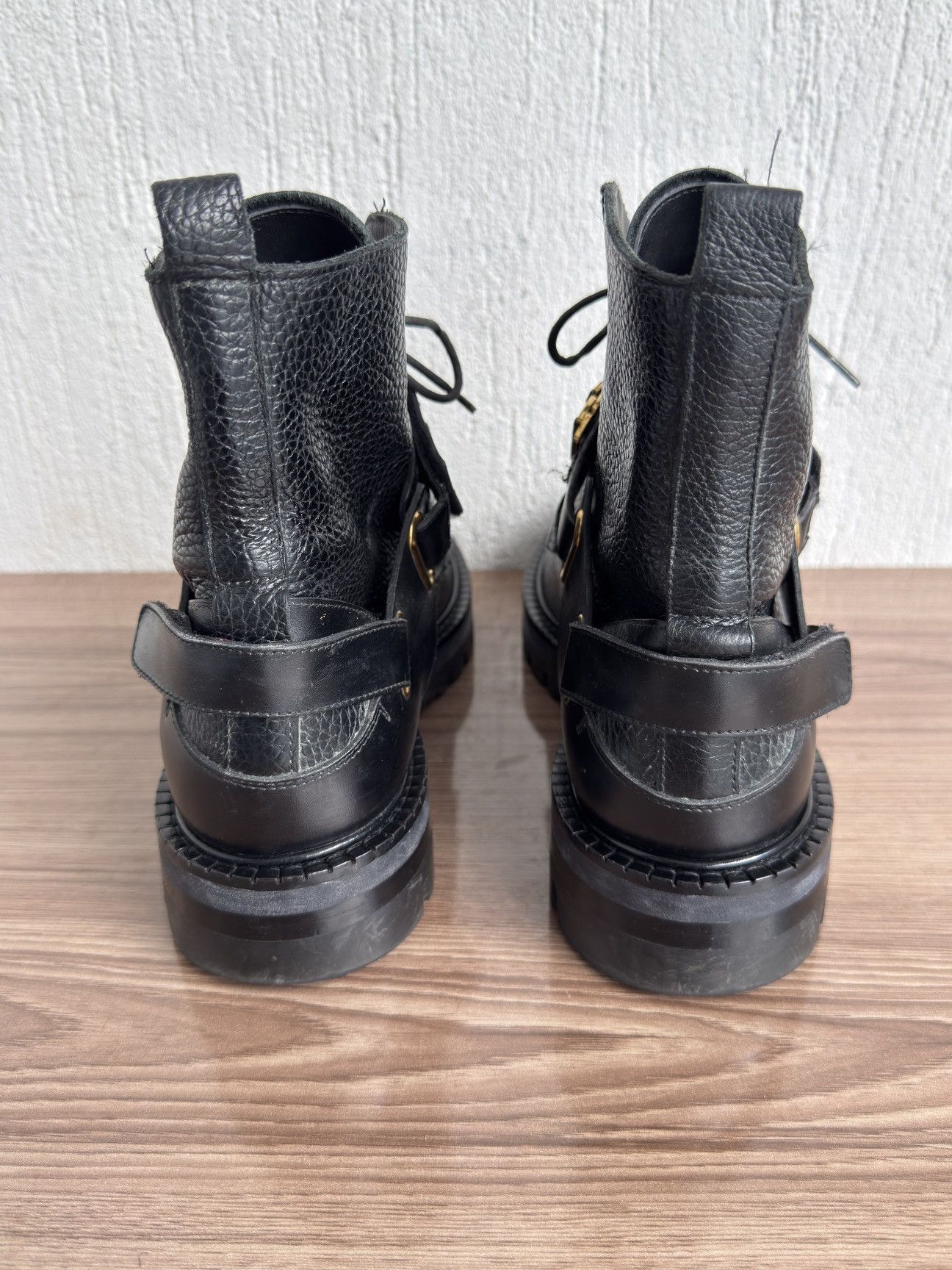 Versace ❗️🔥Medusa logo strapped combat boots Size US 7.5 / EU 40-41 - 17 Thumbnail