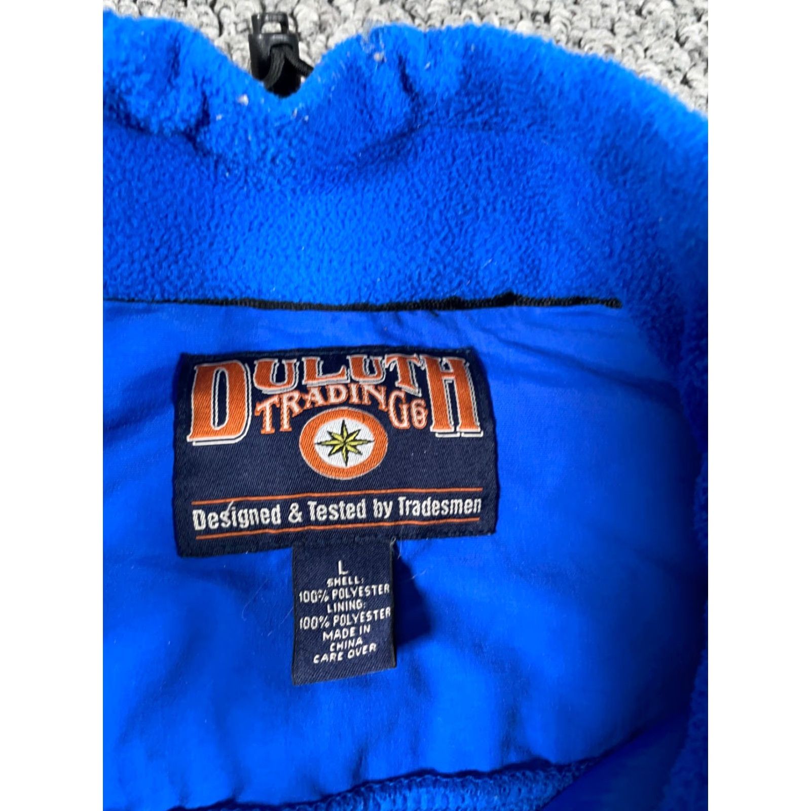 Vintage Duluth Jacket Fleece Zip Pocket Blue Lined Heavyweight Men's Large Size US L / EU 52-54 / 3 - 3 Thumbnail