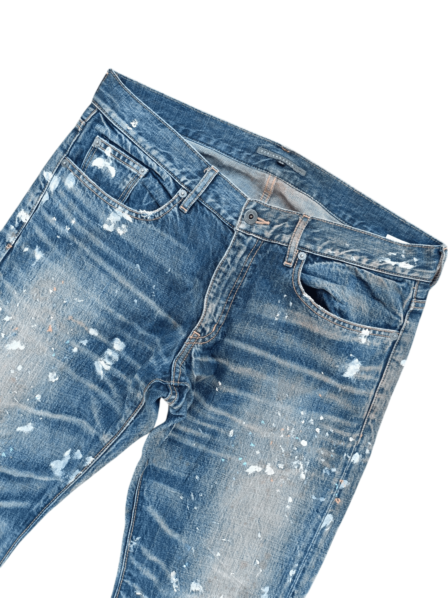 Japanese Brand × Tornado Mart RARE Japanese Brand Paint Splash Whiskers Faded Denim Jeans Size US 34 / EU 50 - 9 Thumbnail