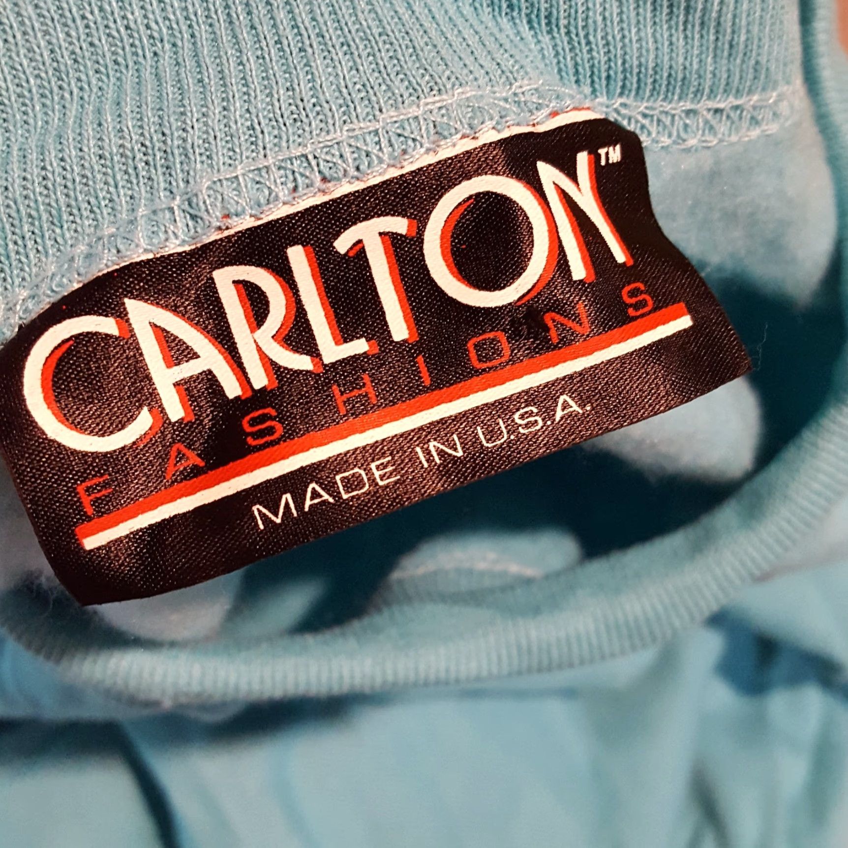 Vintage VINTAGE Carlton Sweatshirt Teal Oversized Crewneck Sweatshirt Women L Blue 80s 90s College Sports Pullover Jumpers Size L / US 10 / IT 46 - 6 Thumbnail