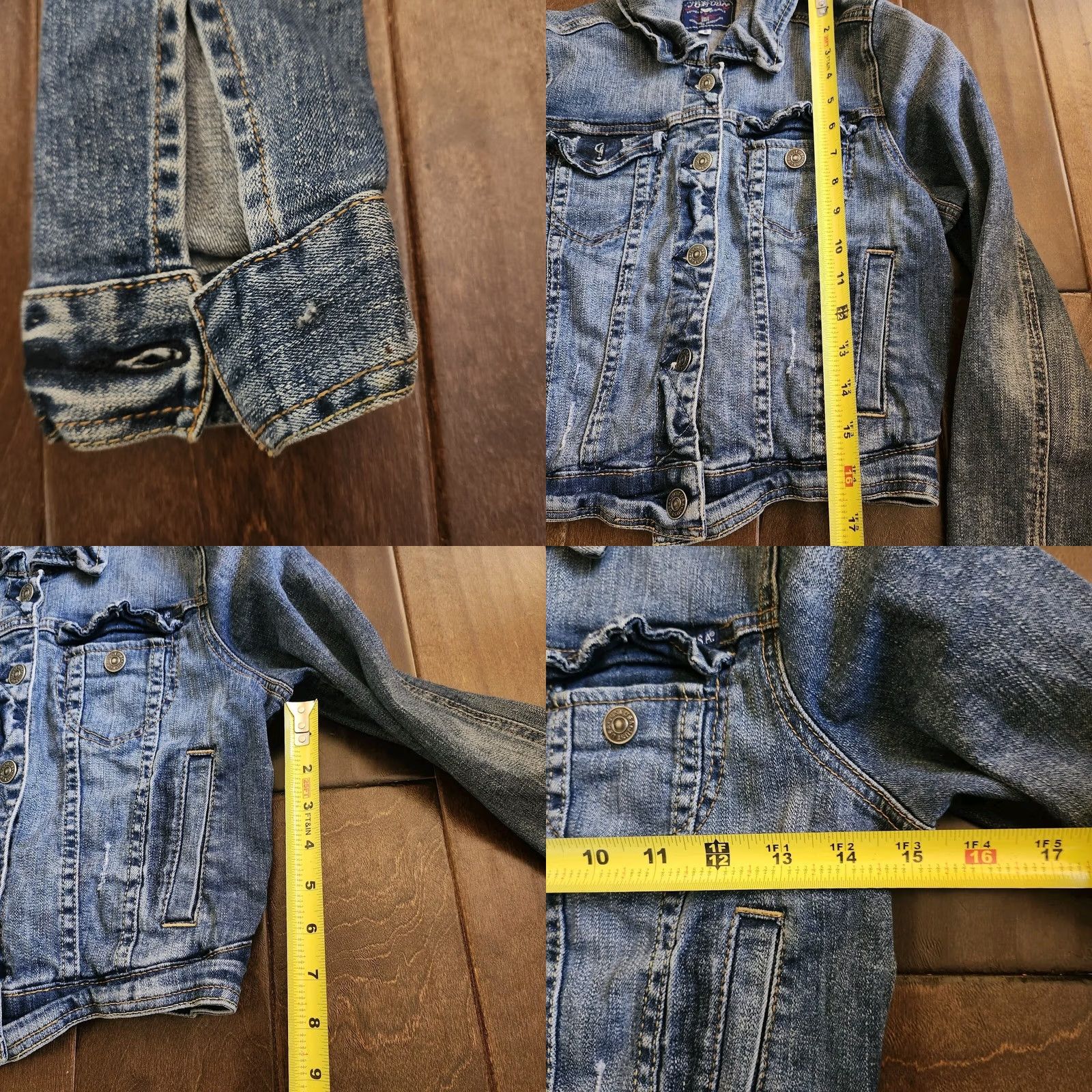 Denime Just USA Jacket S Blue Women Juniors Button Denim Size MISSING CUFF Size S / US 4 / IT 40 - 8 Thumbnail