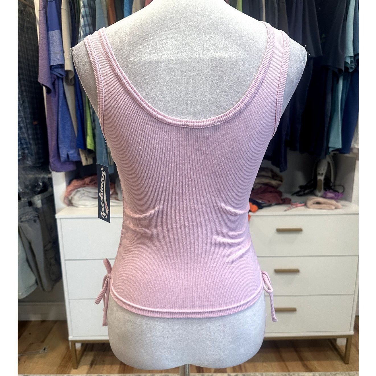 Other Freshman NWT Size Small Ribbed Tank Top Tie Up Sides Trendy Size S / US 4 / IT 40 - 5 Thumbnail