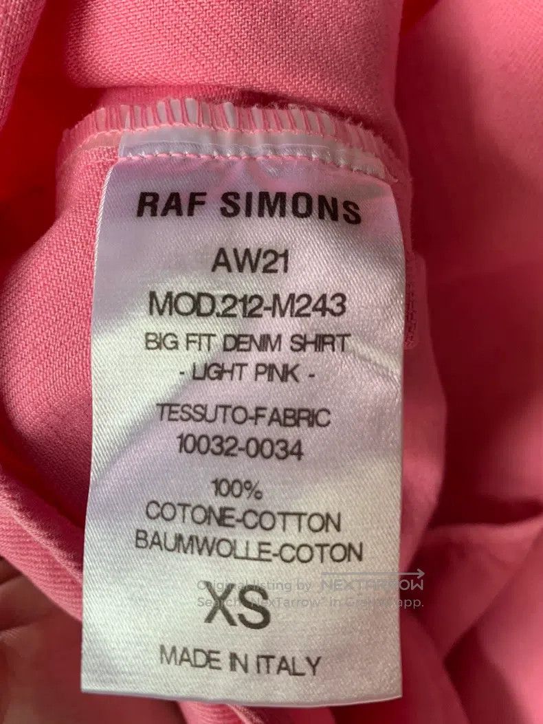 Raf Simons Raf Simons 21aw silhouette pink shirt Size US XS / EU 42 / 0 - 4 Thumbnail