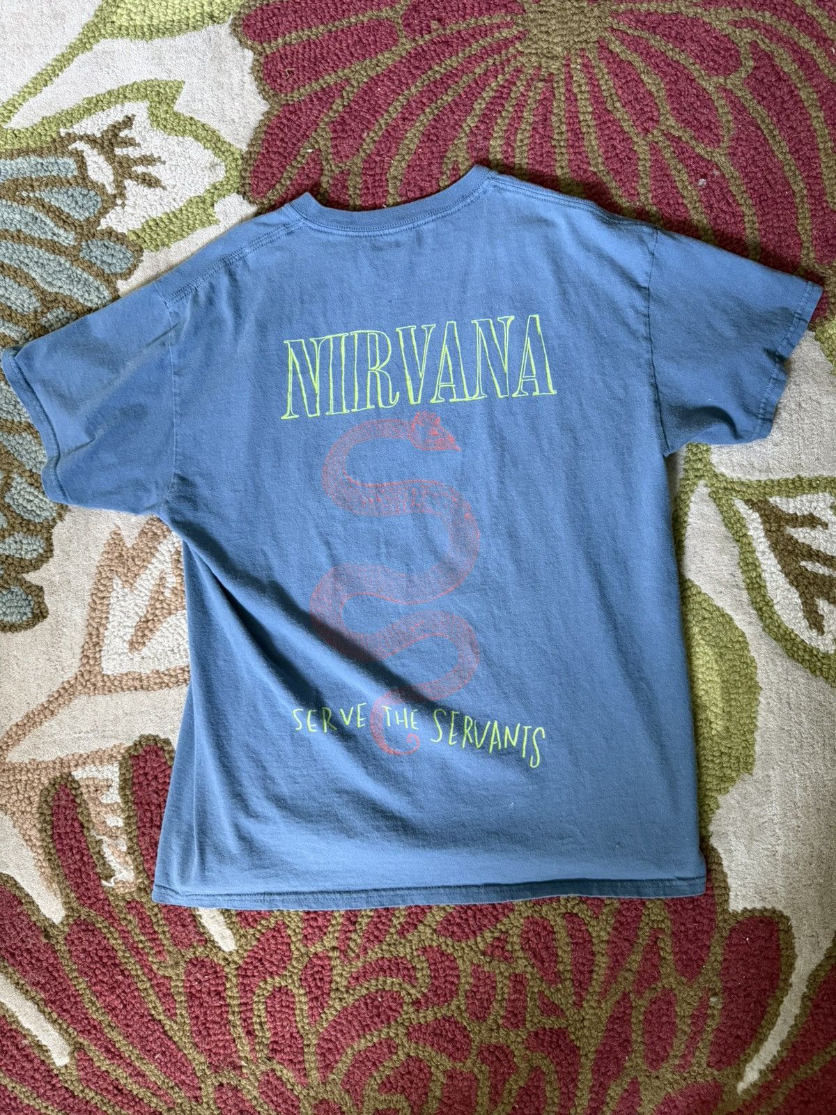 Nirvana Nirvana Serve The Servants T Shirt Kurt Cobain Blue M Size Size US S / EU 44-46 / 1 - 2 Thumbnail