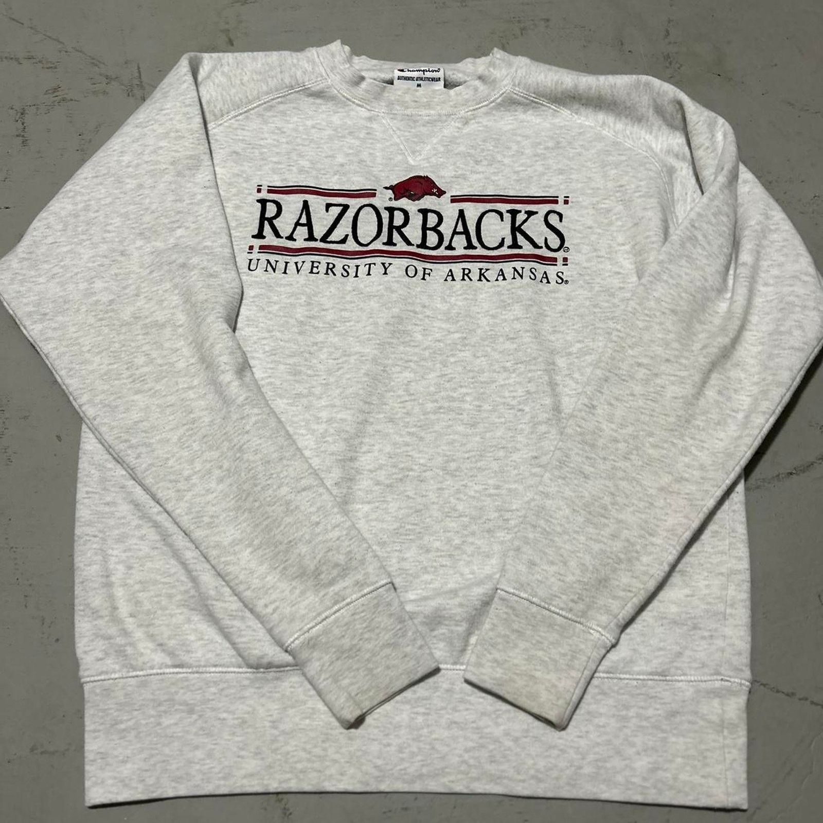 Champion Vintage Ash Grey University of Arkansas Razorbacks Champion Size US M / EU 48-50 / 2 - 2 Thumbnail