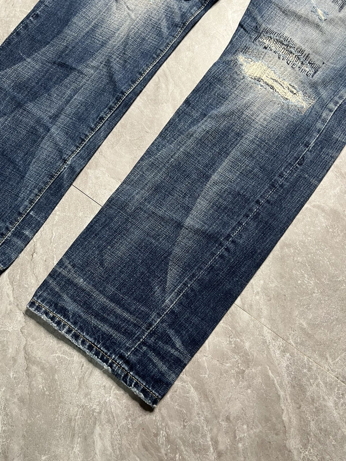Original Fake Kaws x Original Fake S/S 11 Distressed Selvedge Jeans Size US 34 / EU 50 - 9 Thumbnail