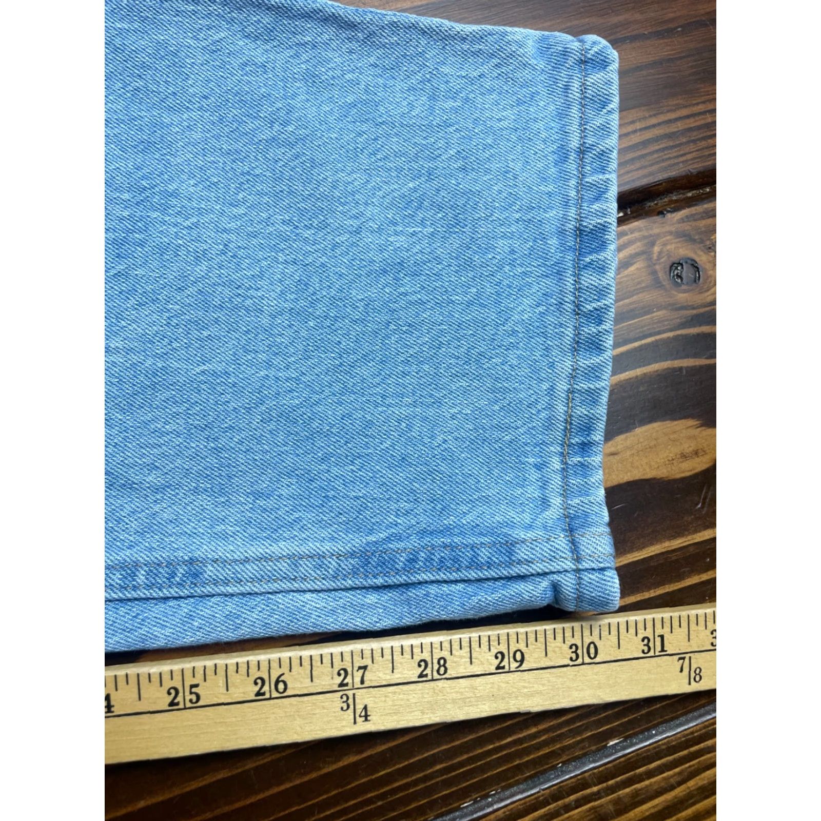 Wrangler Wrangler Jeans Men's 40X30 Blue Denim Straight Leg Bleach Wash Work Pants Jeans Size US 39 - 8 Thumbnail